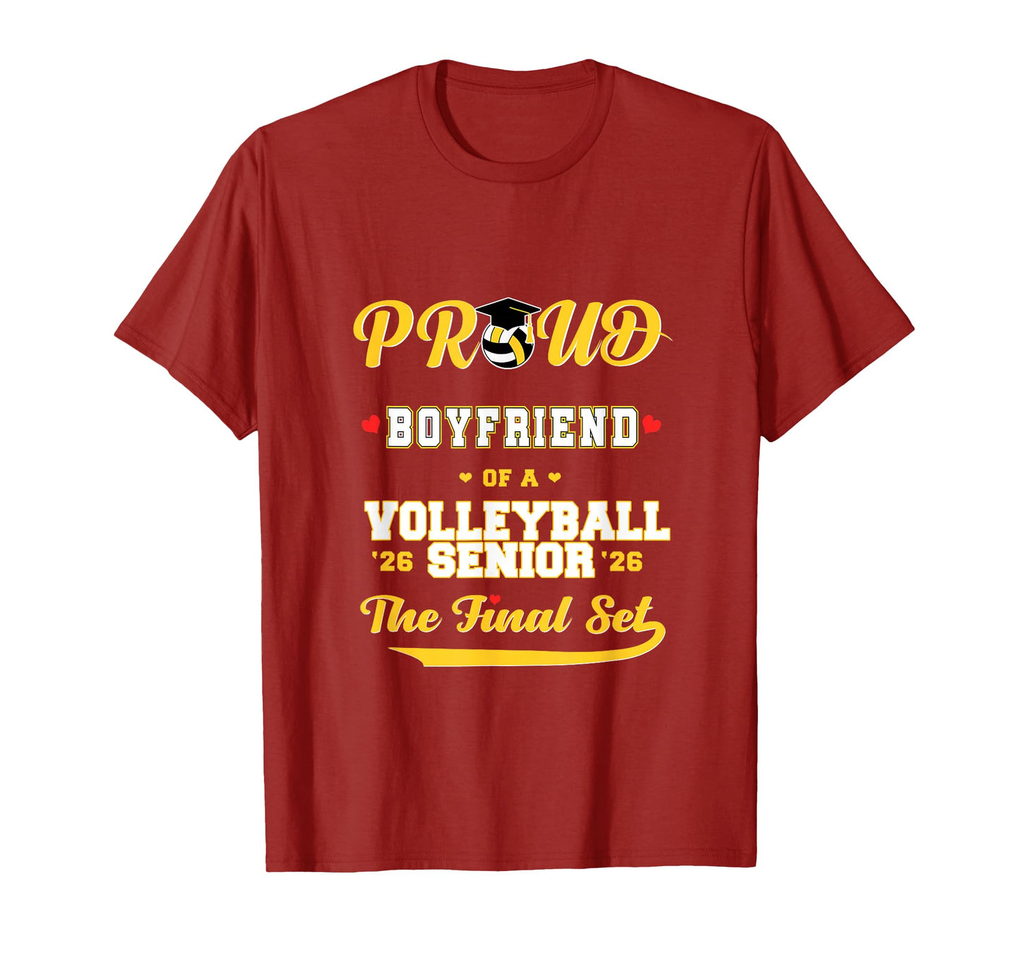 Cool Family '26 Graduation Volleyball Player Boyfriend T-Shirt