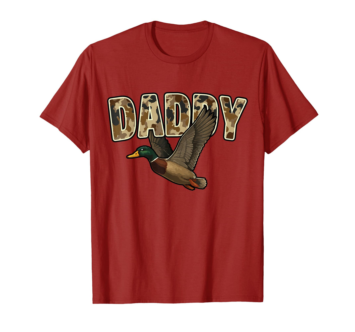 Camouflage Vintage Mallard Duck Retro Camo Hunting Daddy T-Shirt