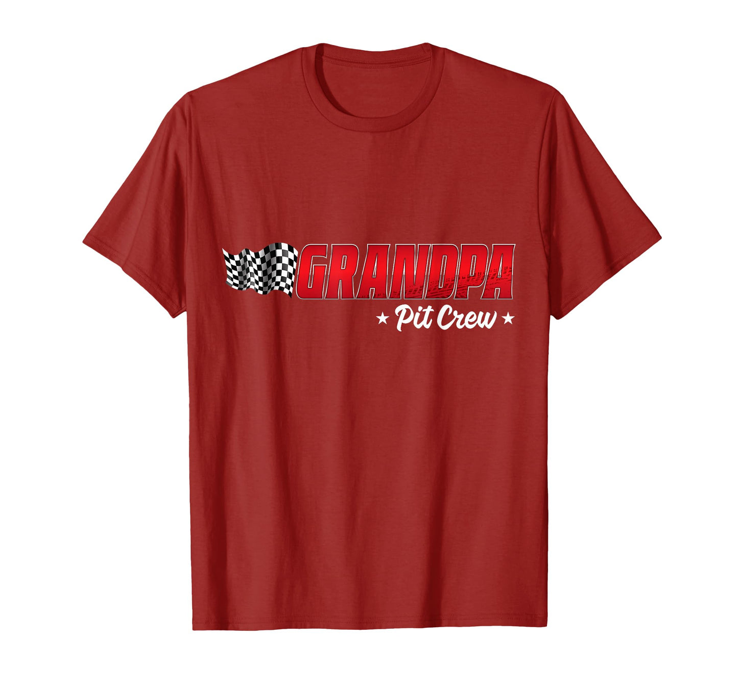 Grandpa Pit Crew Race Car Birthday Family Racing Adult Men T-Shirt