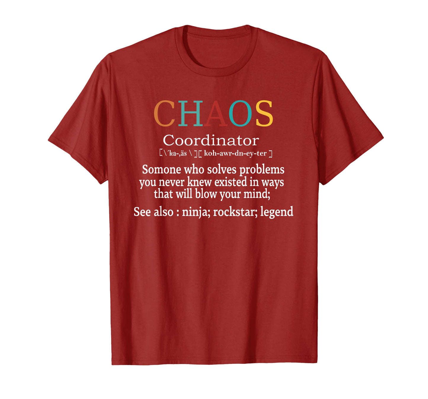 Chaos Coordinator Boss Women Lady Professional Day T-Shirt