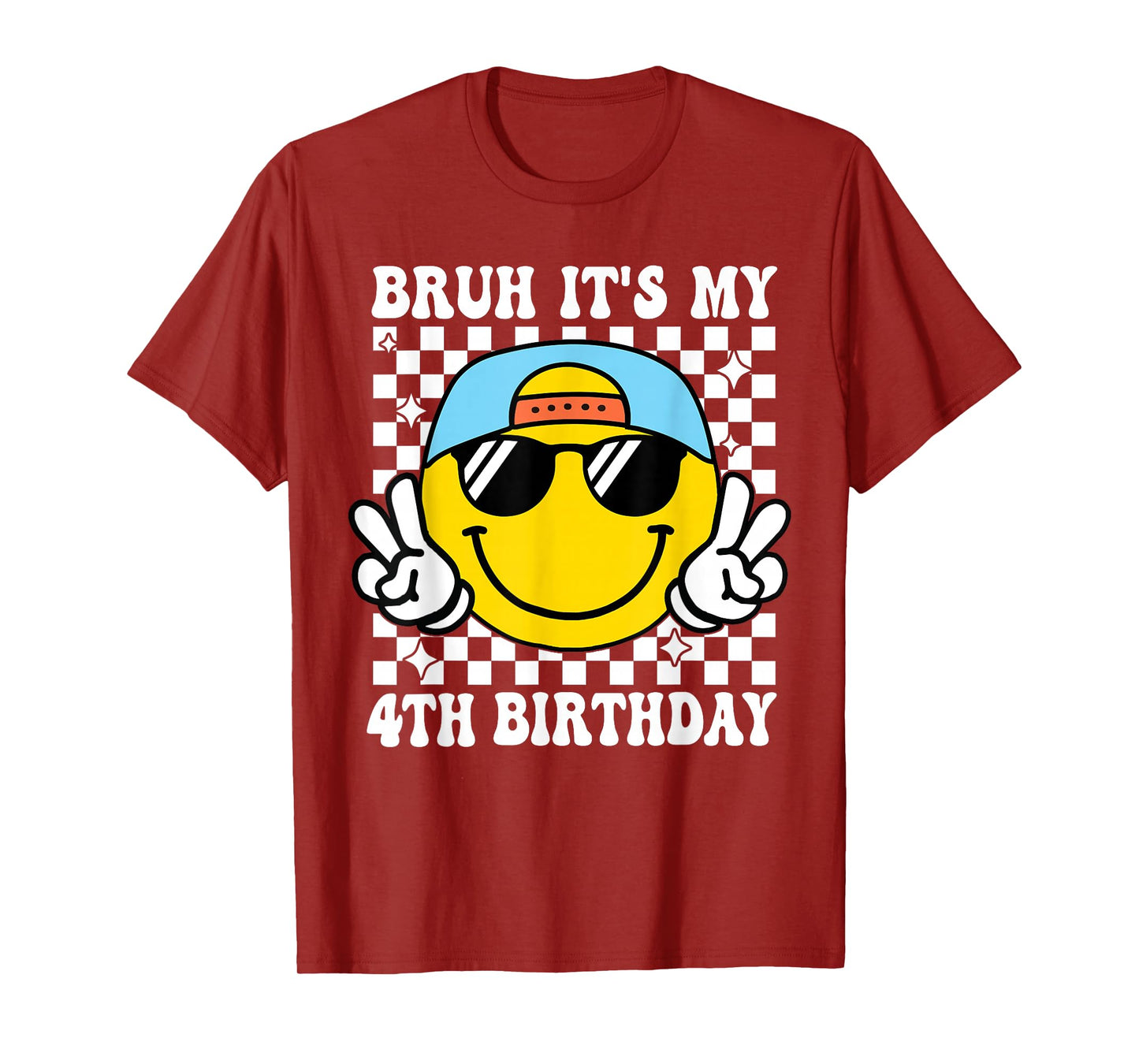 Bruh It's My 4th Birthday 4 Year Old Birthday Boys Girls T-Shirt