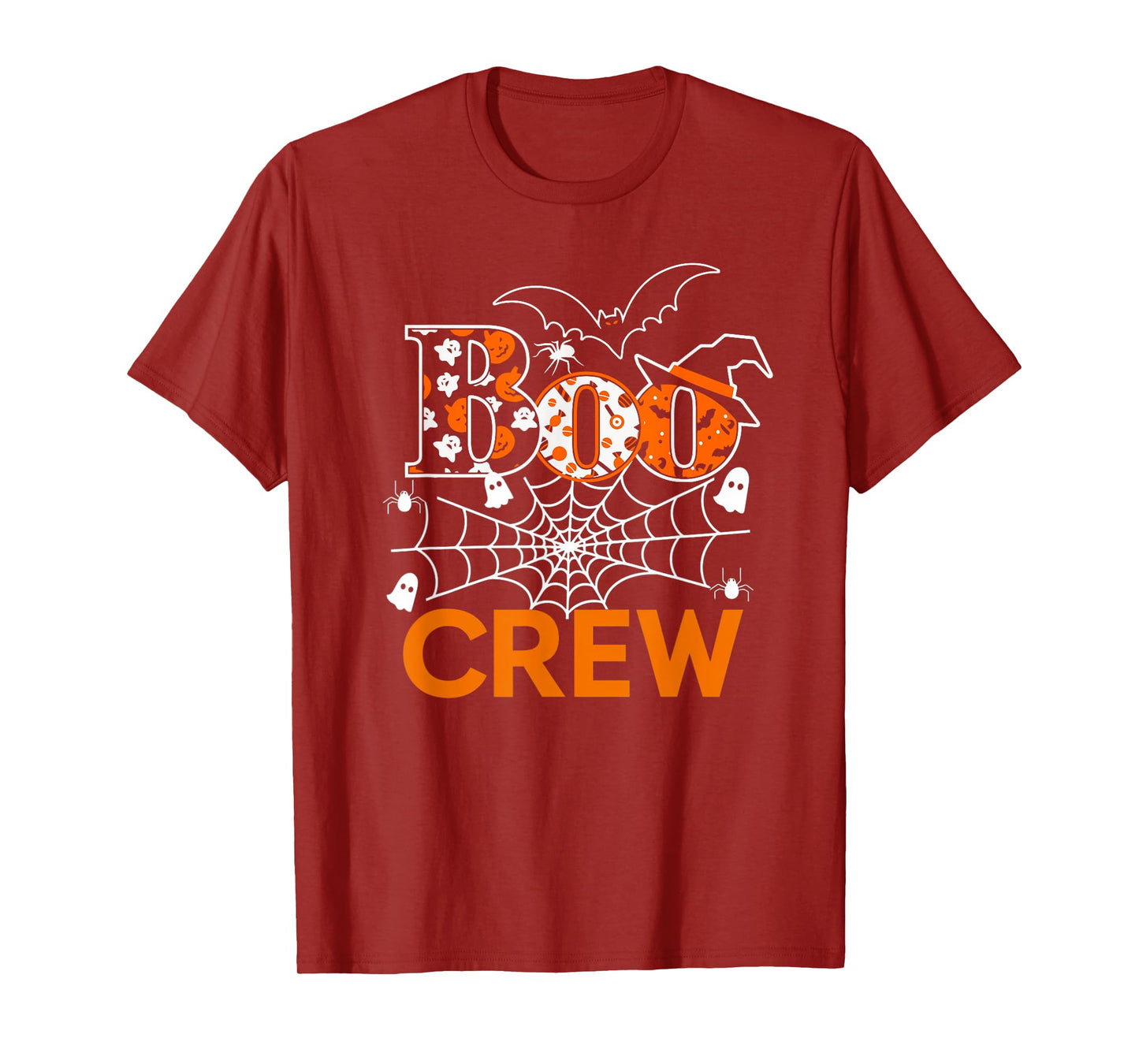 Halloween The Boo Crew - Spooky Spiders and Bats Fun Family T-Shirt