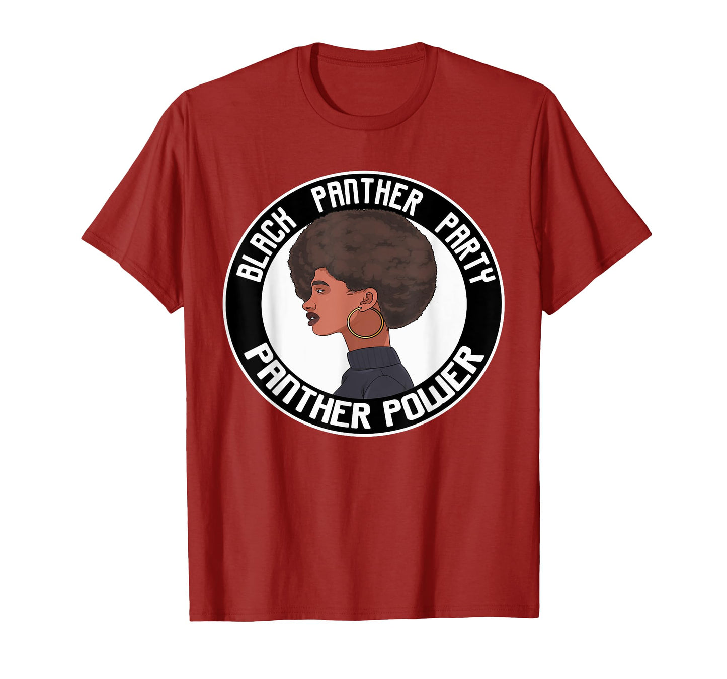 Black History Panther Party Power Logo Afro Hair 1966 T-Shirt