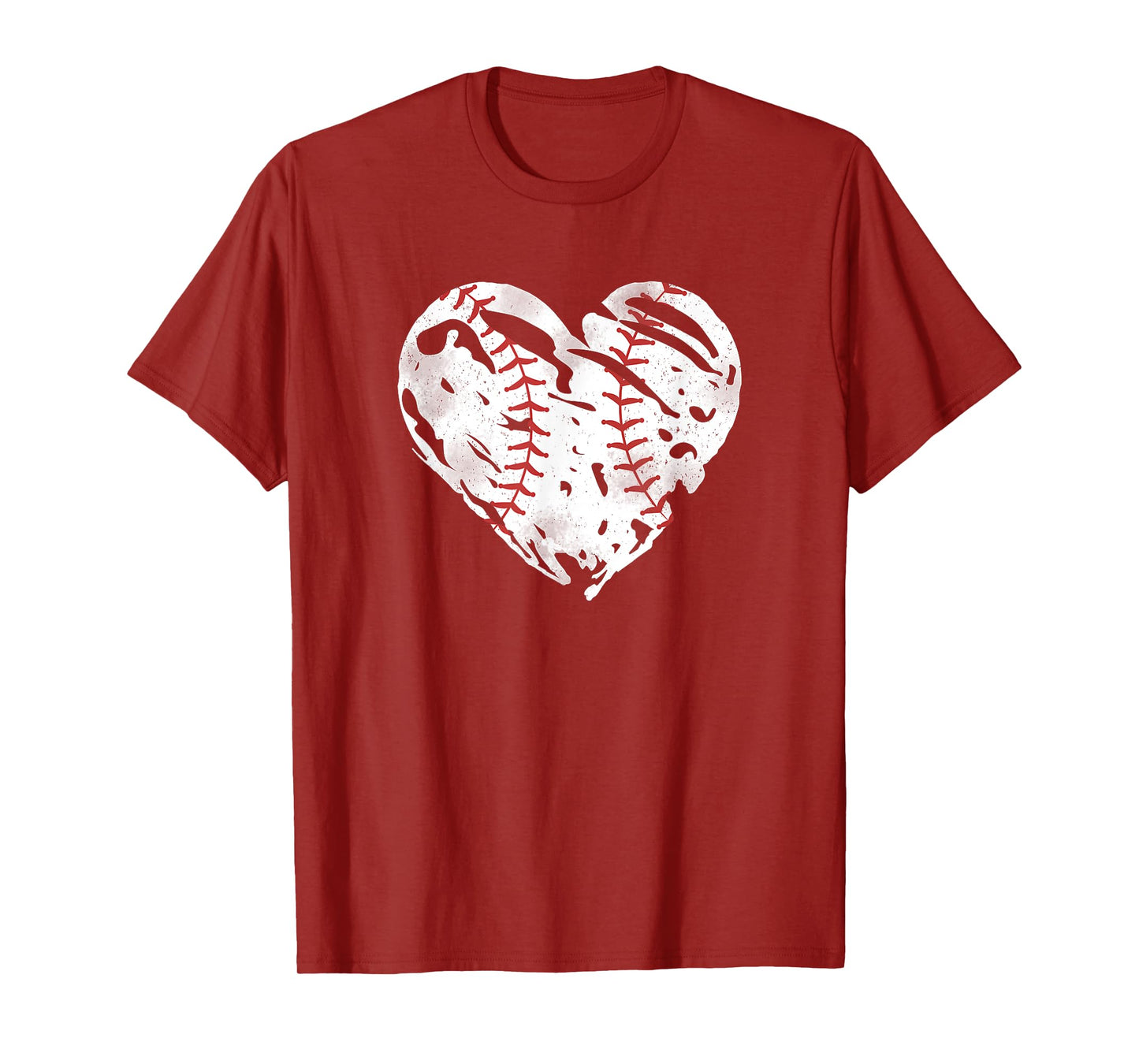 Graphic Ball Heart Men Women Coach Player Cute Baseball Mom T-Shirt