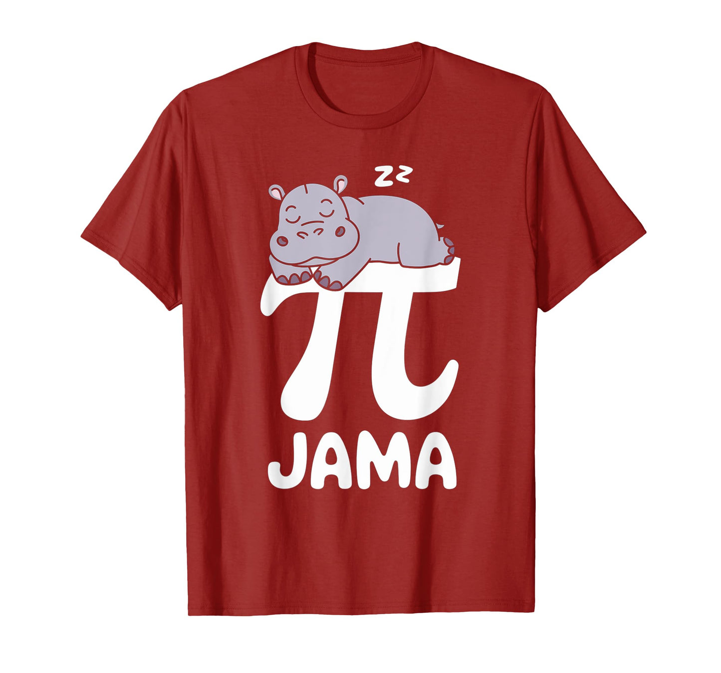 Funny Pajama Pi 3.14 Pi Number Symbol Math Hippopotamus T-Shirt