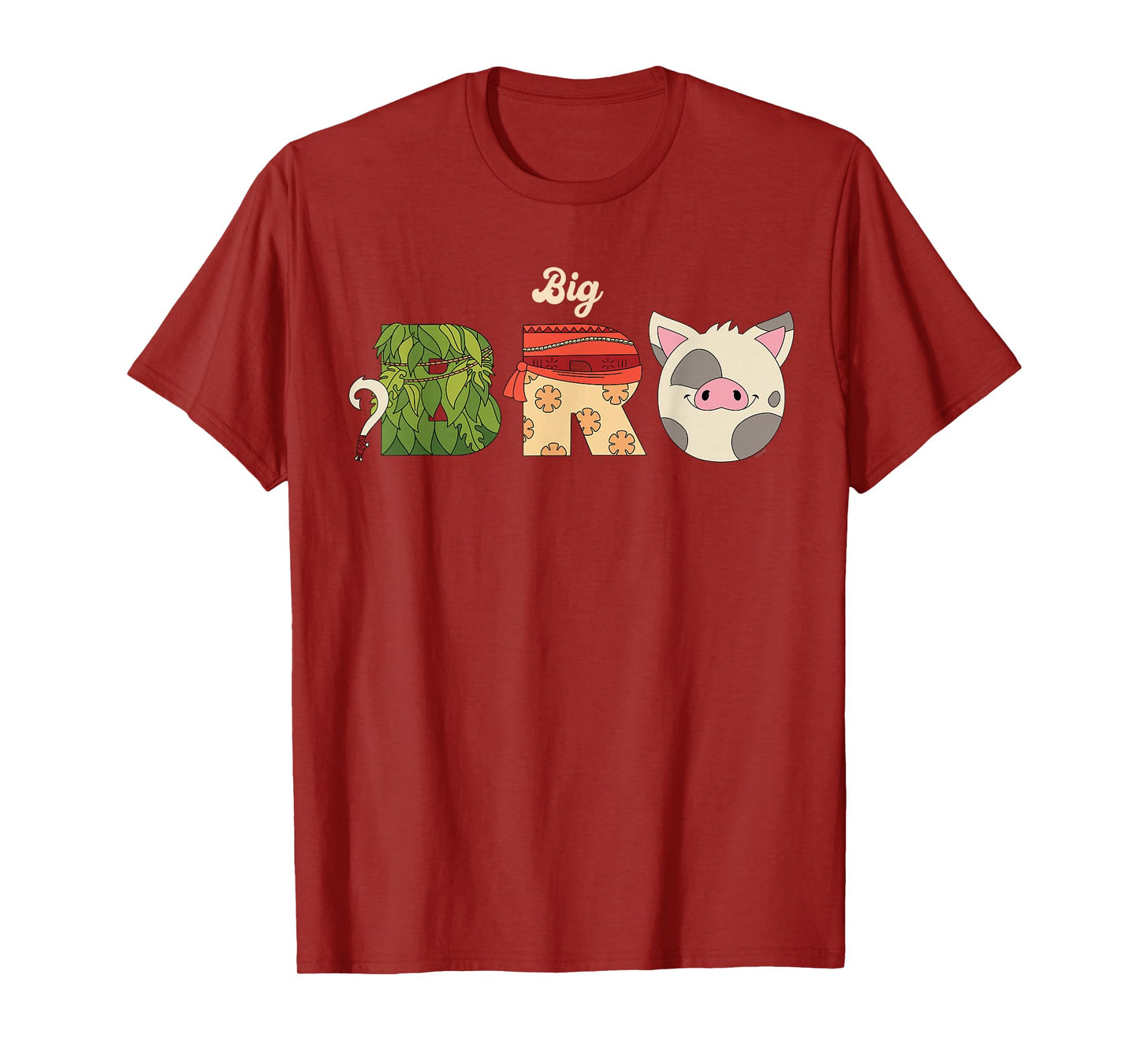 Disney Moana Letters "Big Bro" Family Trip Vacation T-Shirt