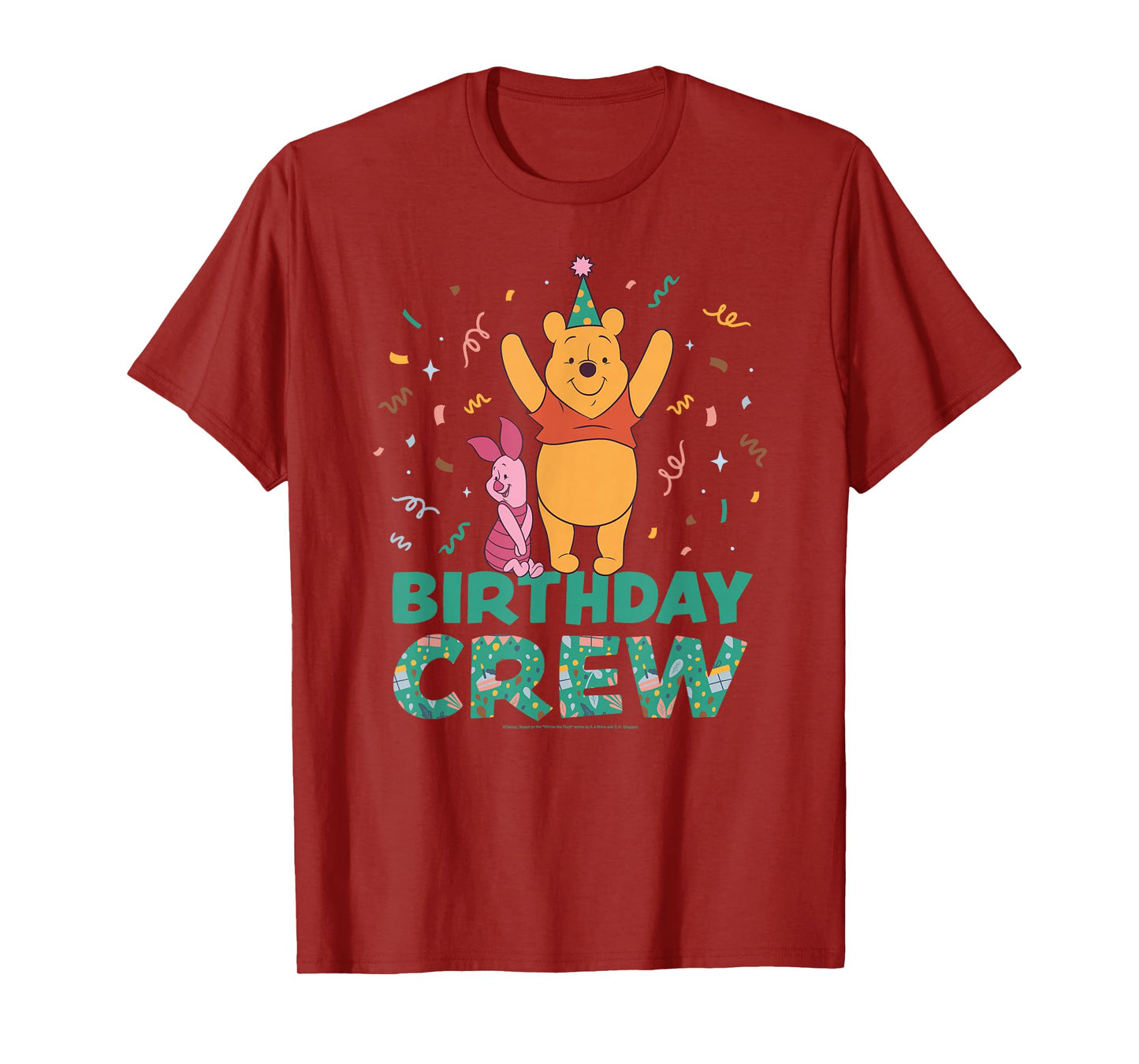 Disney Winnie the Pooh & Piglet Birthday Crew Party Matching T-Shirt