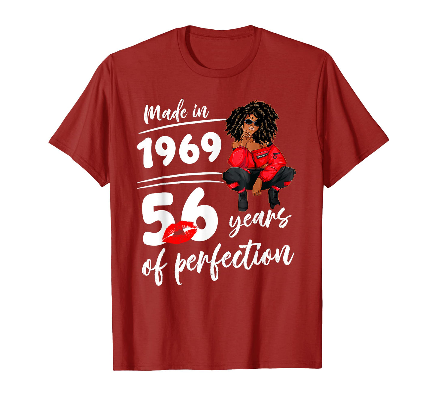 Made In 1969 56 Years Of Perfection Birthday Melanin Women T-Shirt