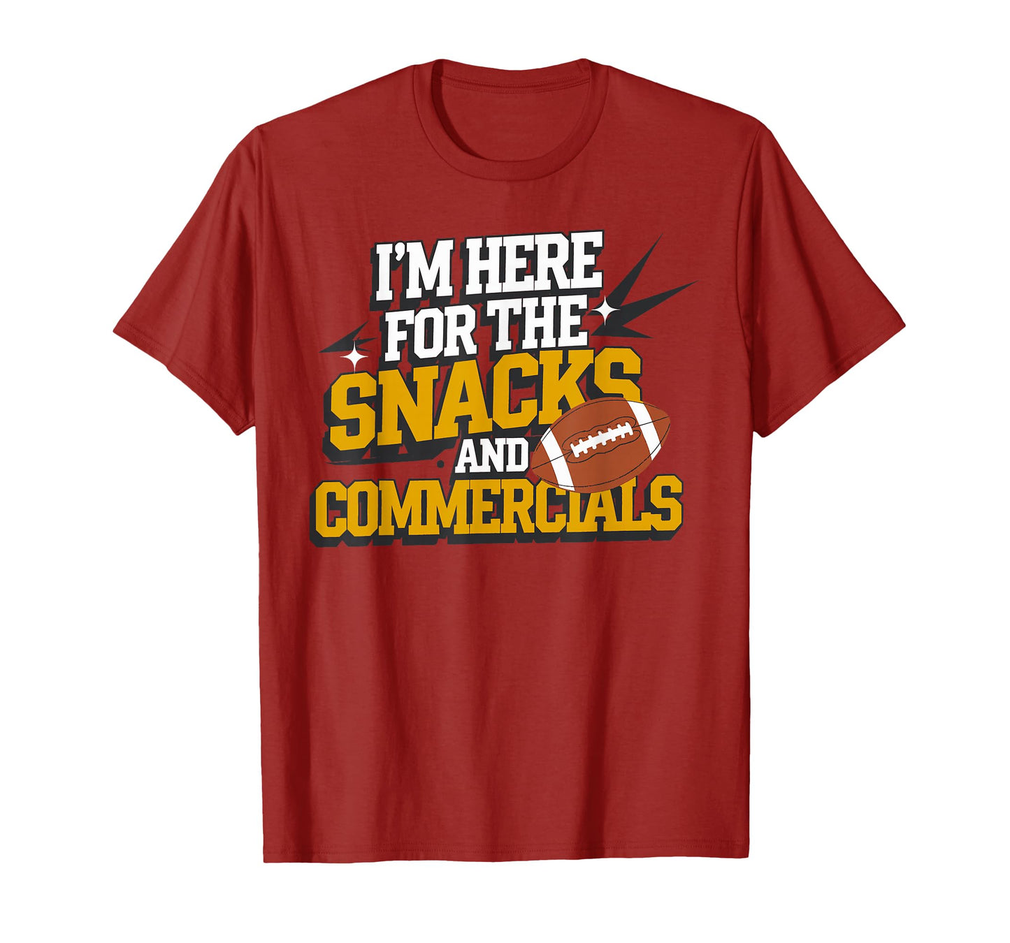 Football Snacks & Commericals Kickoff | Mens & Womens Gift T-Shirt