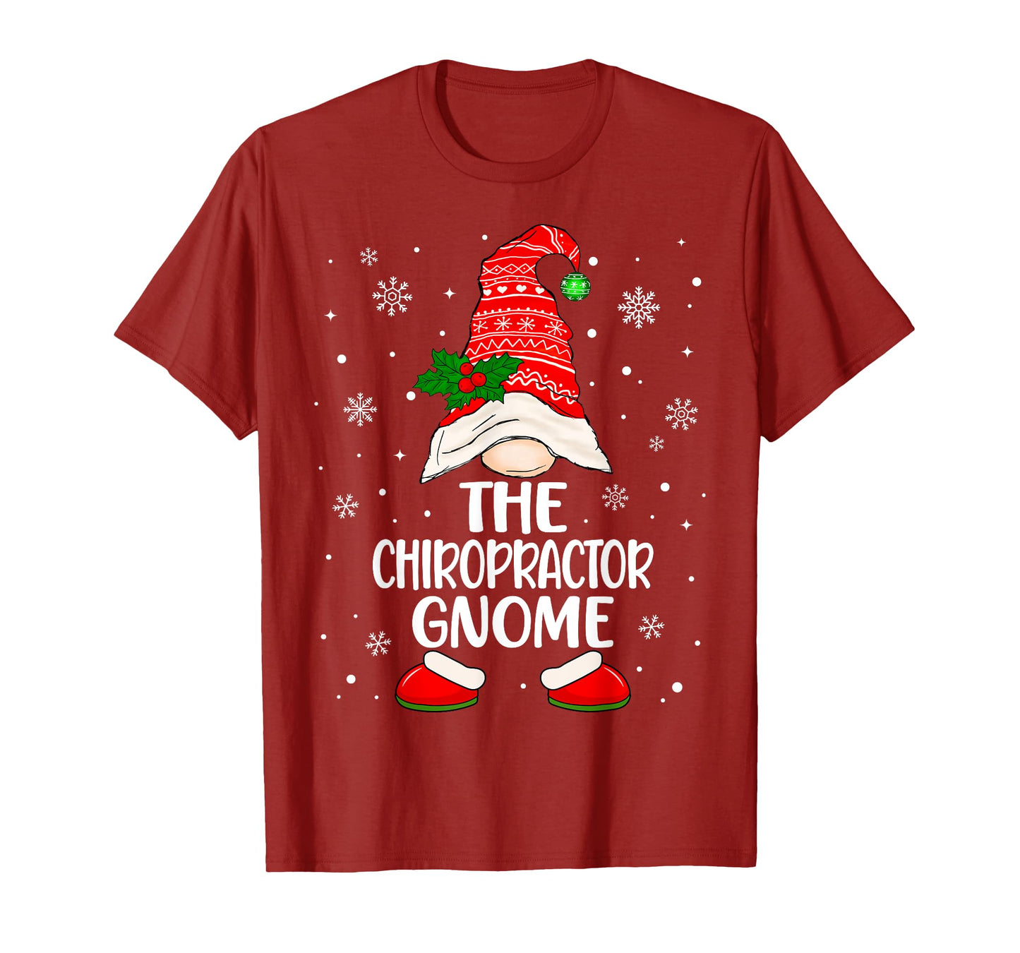 Chiropractor Gnome Funny Chiropractic Christmas Pajama T-Shirt