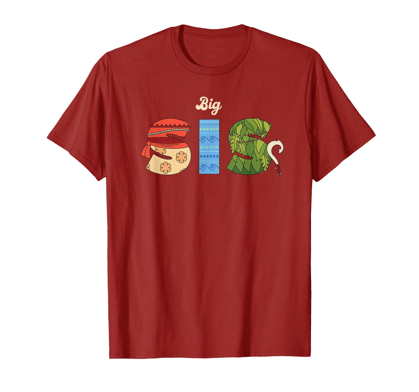 Disney Moana Letters "Big Sis" Family Trip Vacation T-Shirt