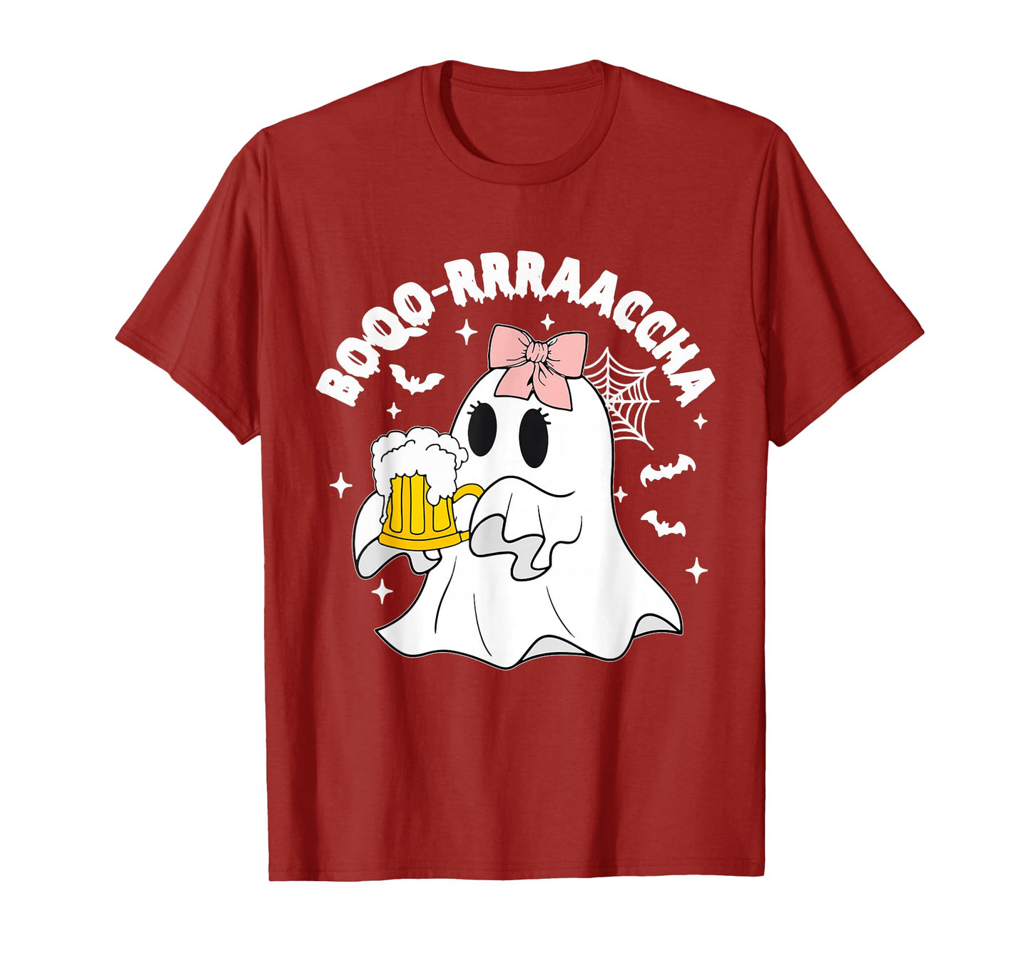 Boo-racha Funny Halloween Ghost Beer Design Borracha Funny T-Shirt