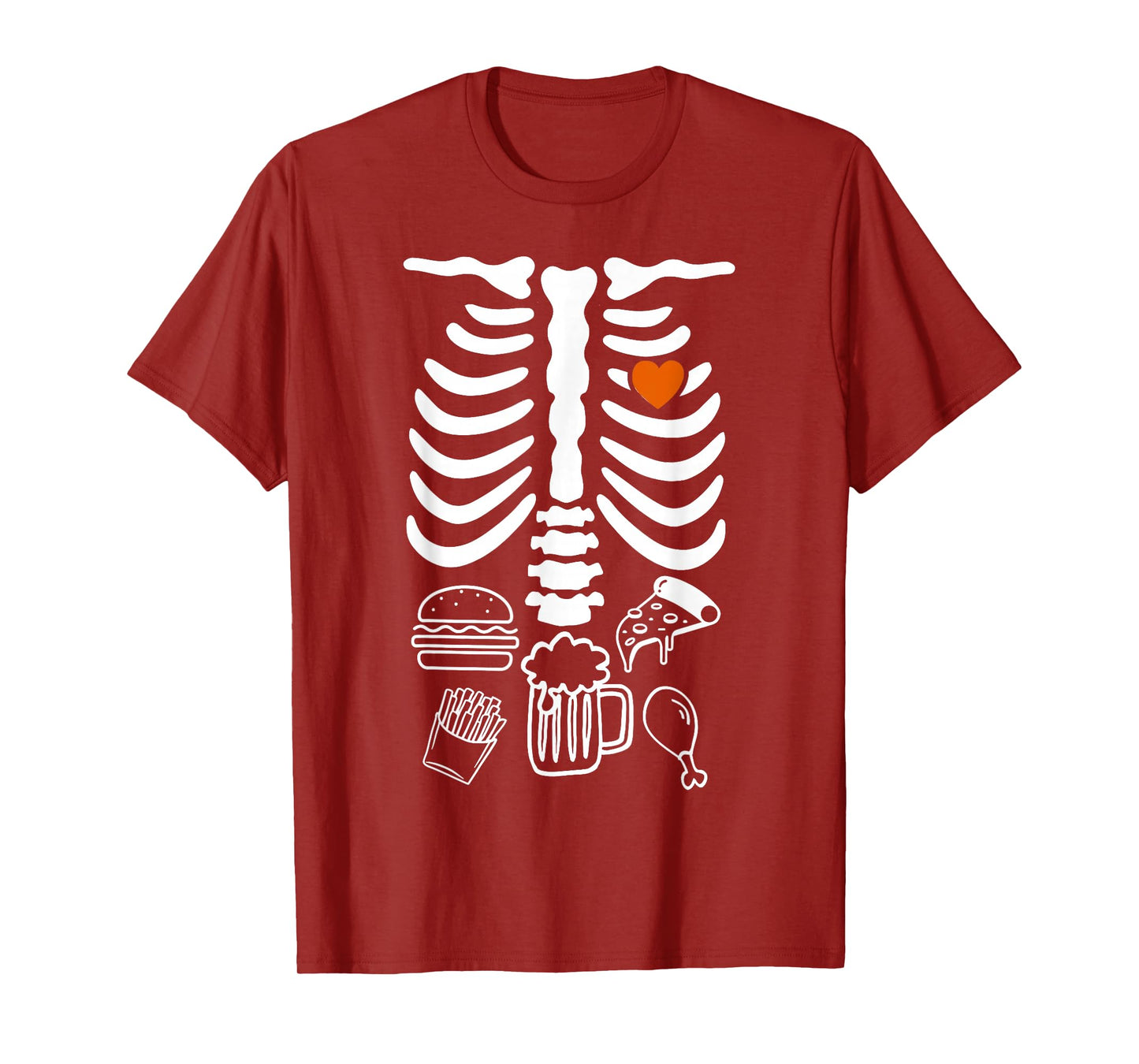 Beer Belly & Baby Skeleton Pregnancy Couples Halloween Dad T-Shirt