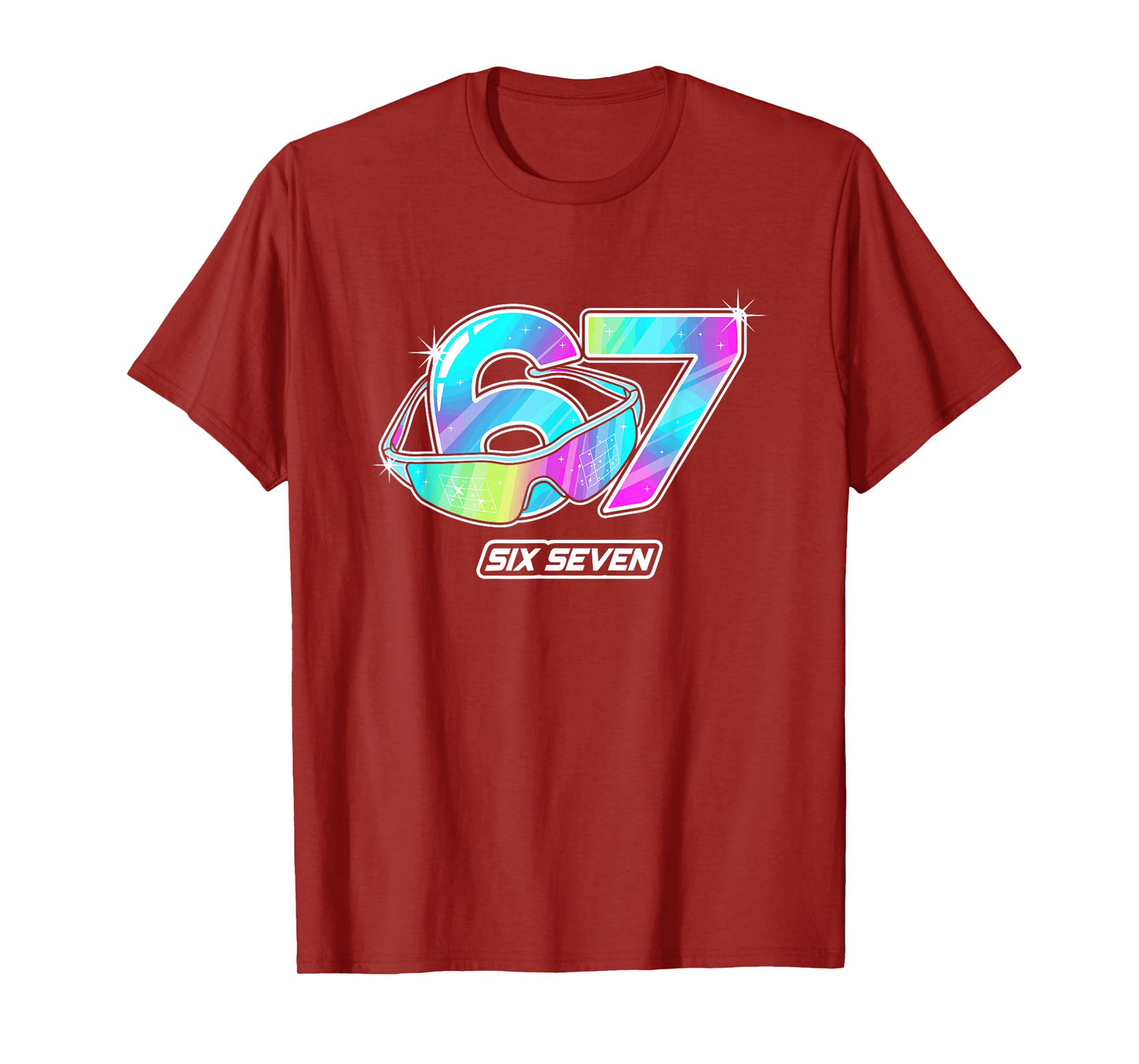 6 7 Meme Six Seven Sunglasses Gen Alpha Funny Design 67 T-Shirt