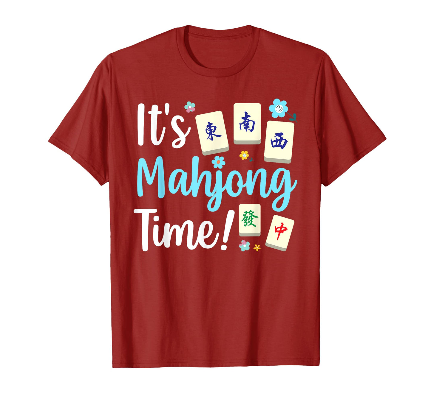 Cute Mahjong Design For Men Women Tile Game Mahjong Player T-Shirt