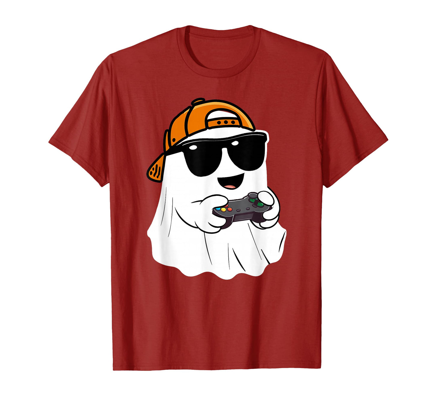 Halloween boys kids ghost gamer scary Costume gaming men T-Shirt