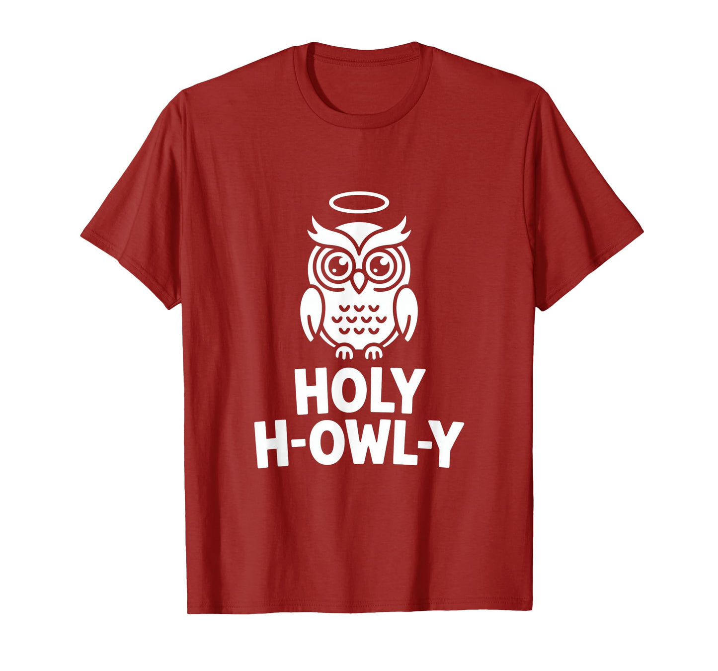 Holy H Owly Funny Owl Halo Faith Pun Humor T-Shirt