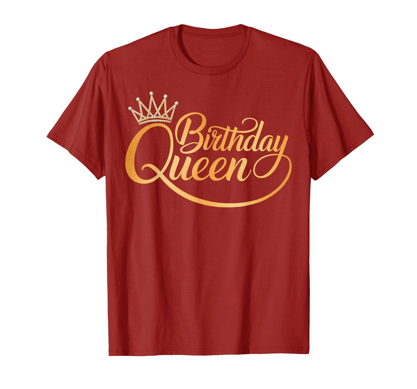Birthday Queen Crown American Afro Women Girls Bday Party T-Shirt