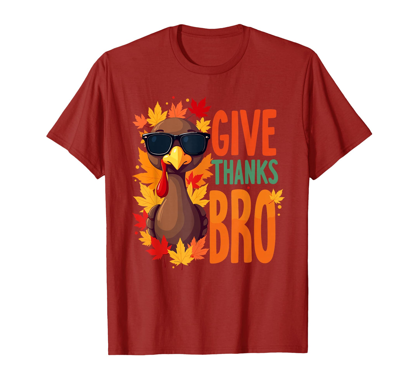 Give Thanks Bro Cute Turkey Toddler Thankful Thanksgiving T-Shirt
