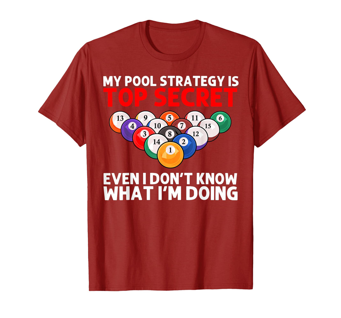 Funny Billiards Art for Men Women Billiard Lover Pool Player T-Shirt