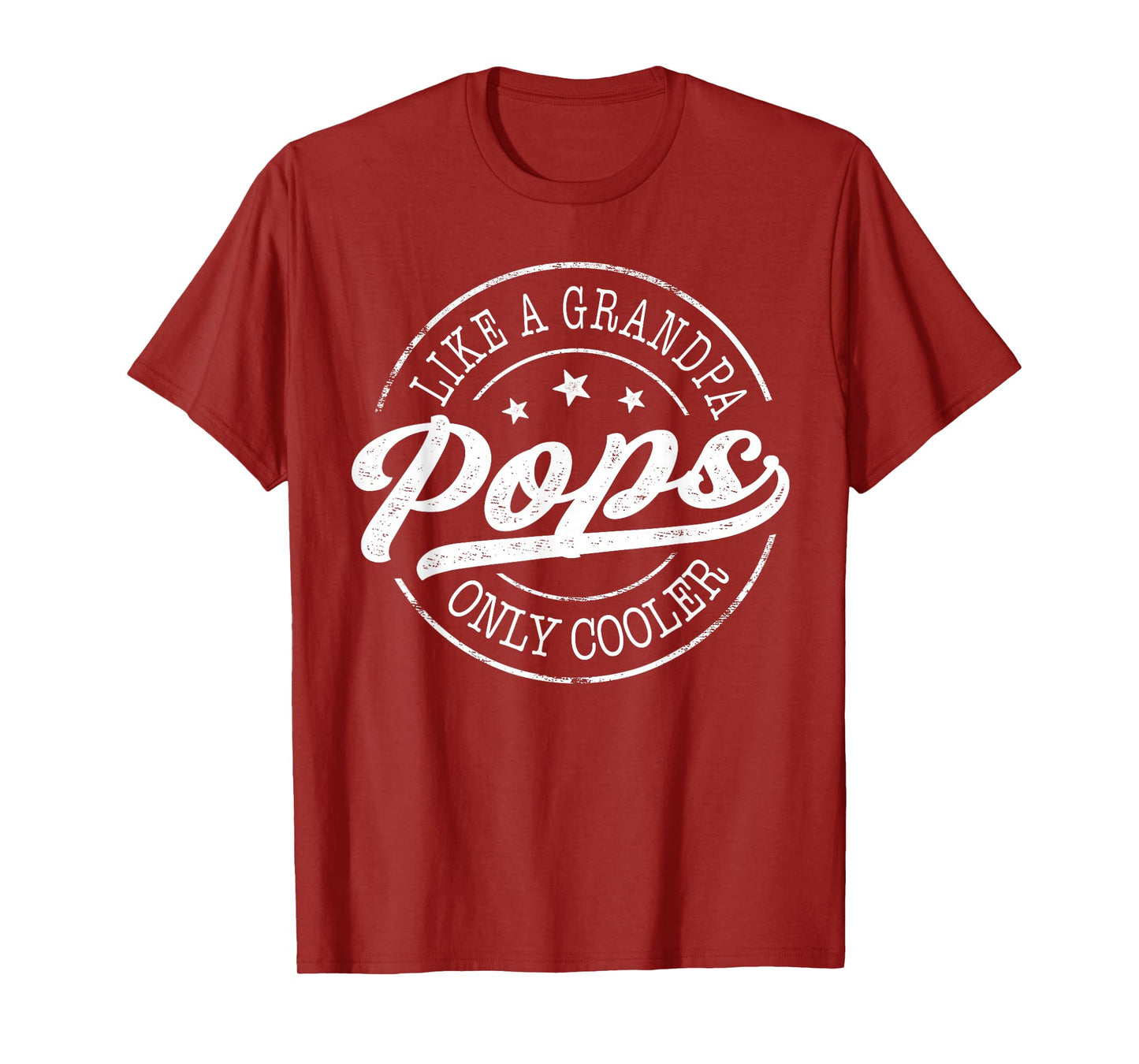 Pops Like a Grandpa Only Cooler Funny Pops Father's Day T-Shirt