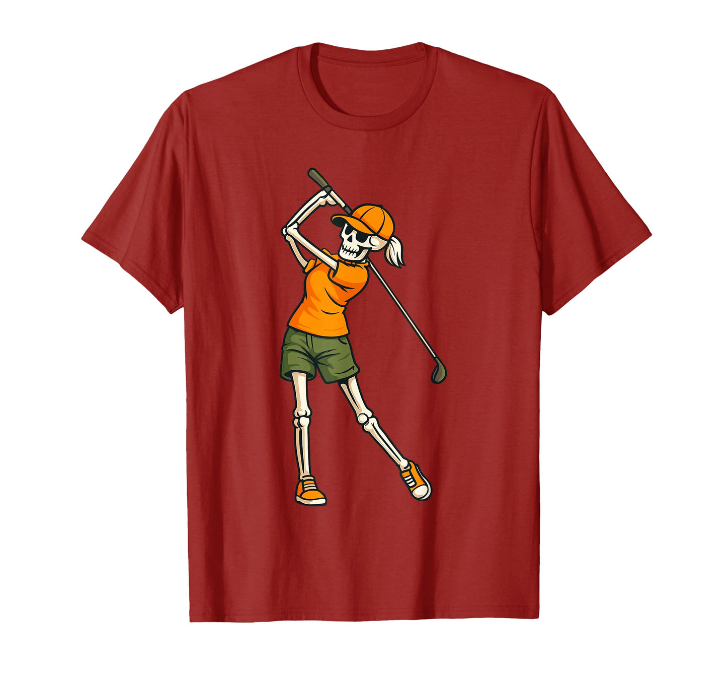 Halloween Skeleton Golf Costume Women, Spooky Season Golf T-Shirt