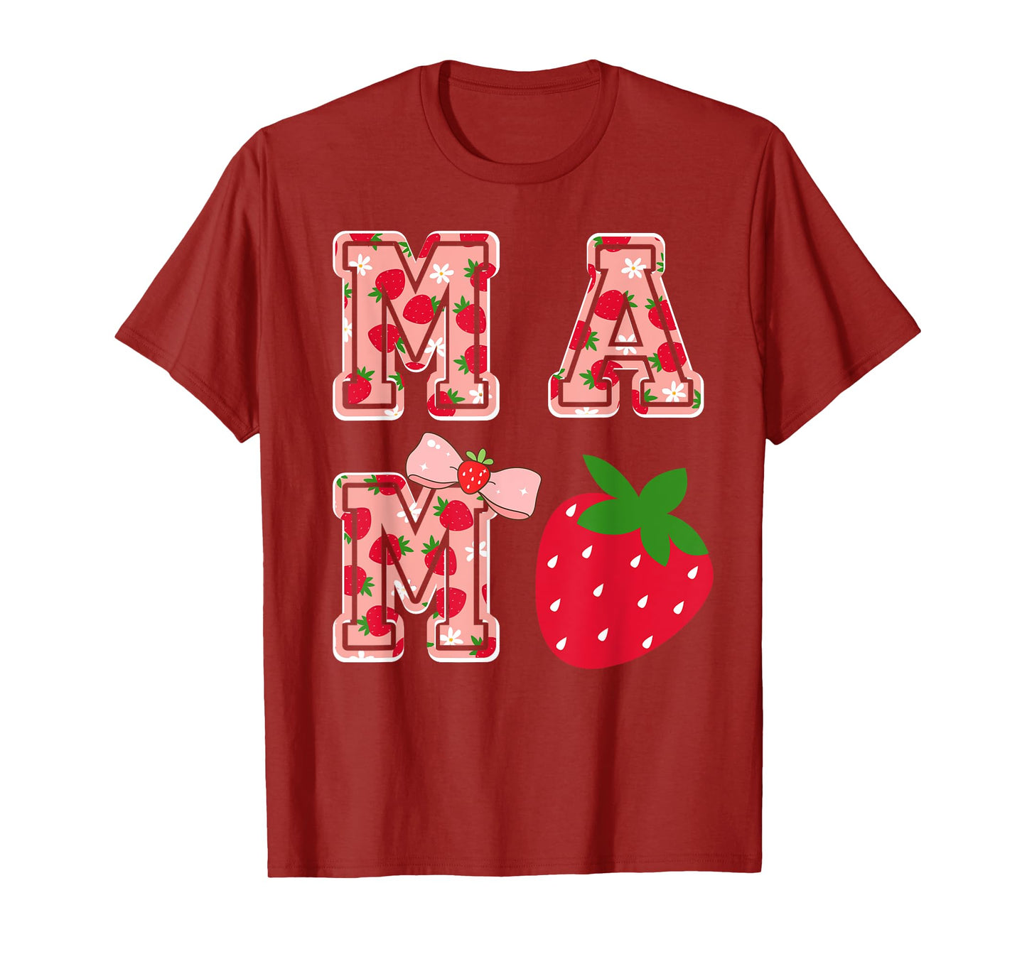 Mama Strawberry First Birthday Berry Mom Funny Strawberry T-Shirt