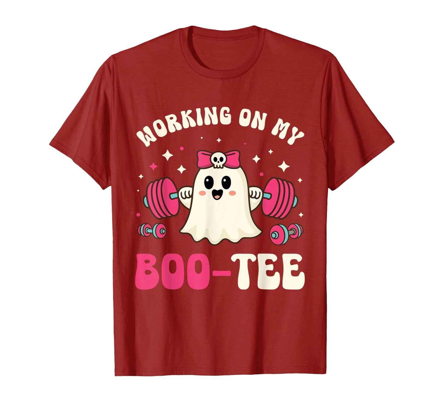 Working on My Boo tee Funny Gym Halloween Dead Lift Ghost T-Shirt
