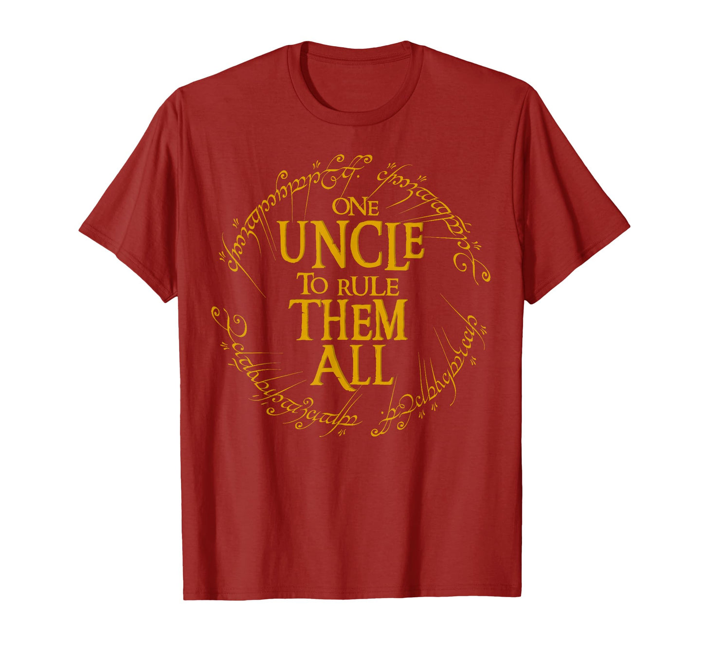 One Uncle to Rule Them All Fun Uncle Nerd Graphic T-Shirt