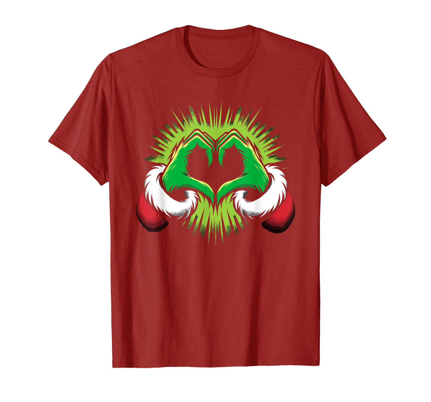 Funny Elf Heart Hands Love Christmas T-Shirt