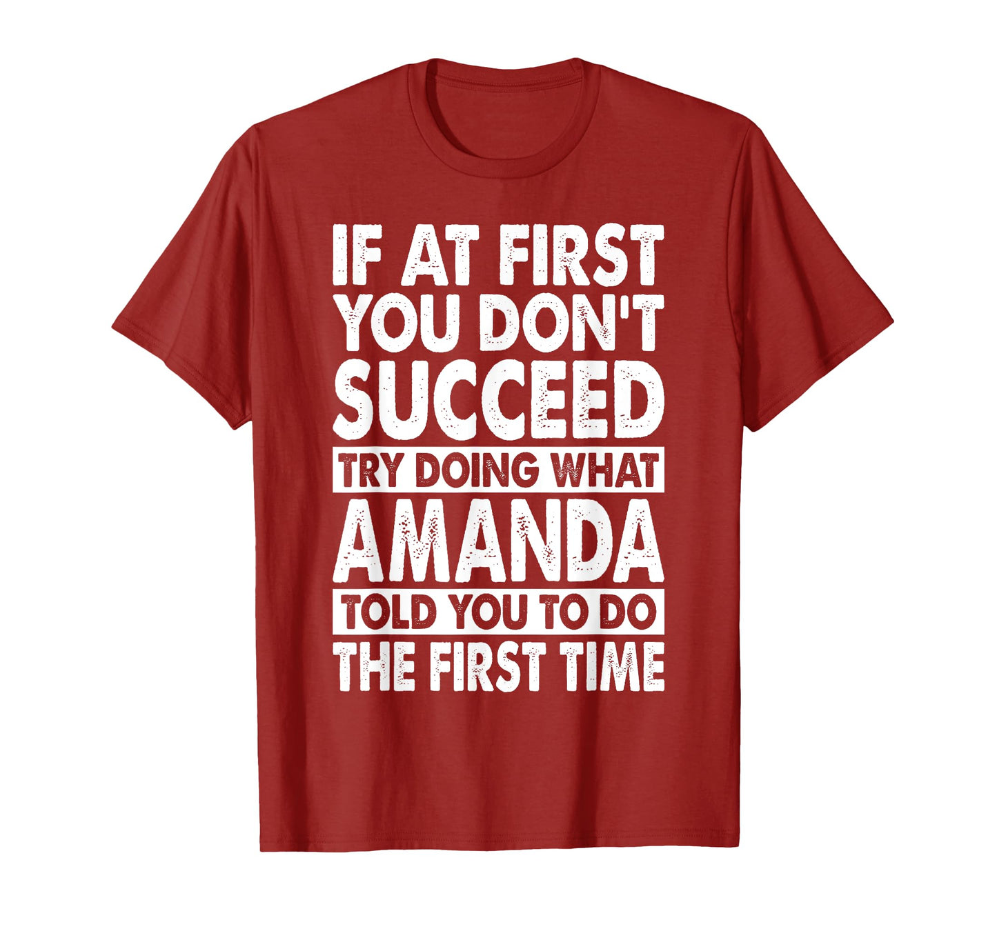 AMANDA Name Personalized Birthday Funny Christmas Joke T-Shirt