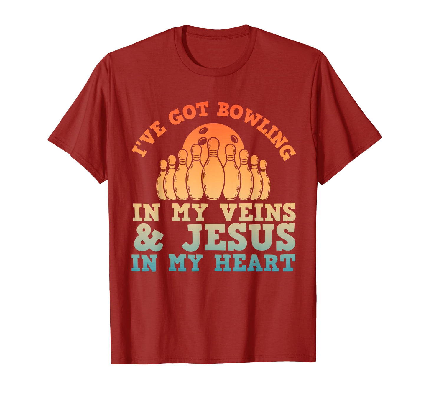 Best Bowling Design For Men Women Jesus Christian Bowling T-Shirt