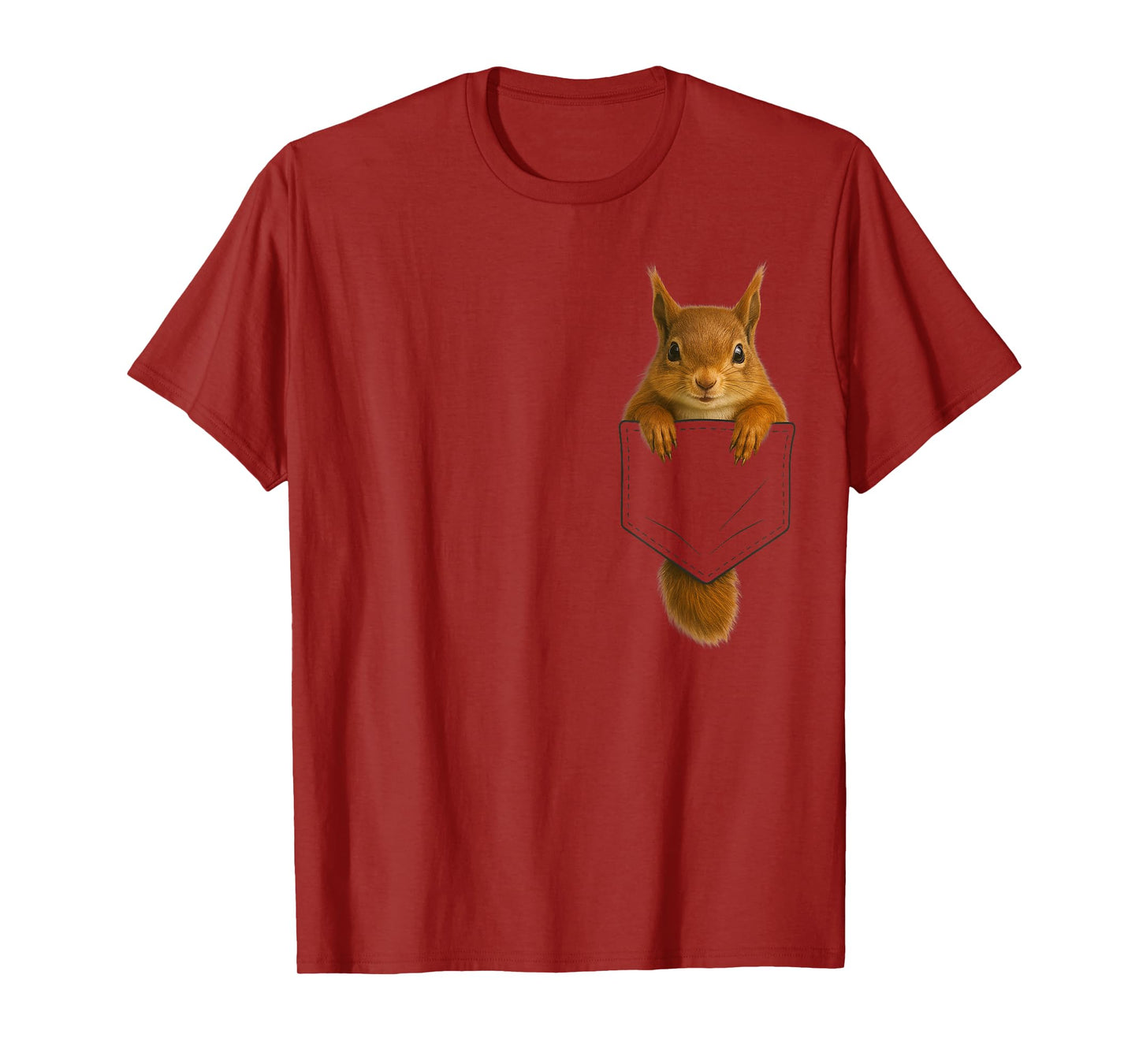 Cute Squirrel Pocket Funny Gifts For Men Women Teen Kid T-Shirt