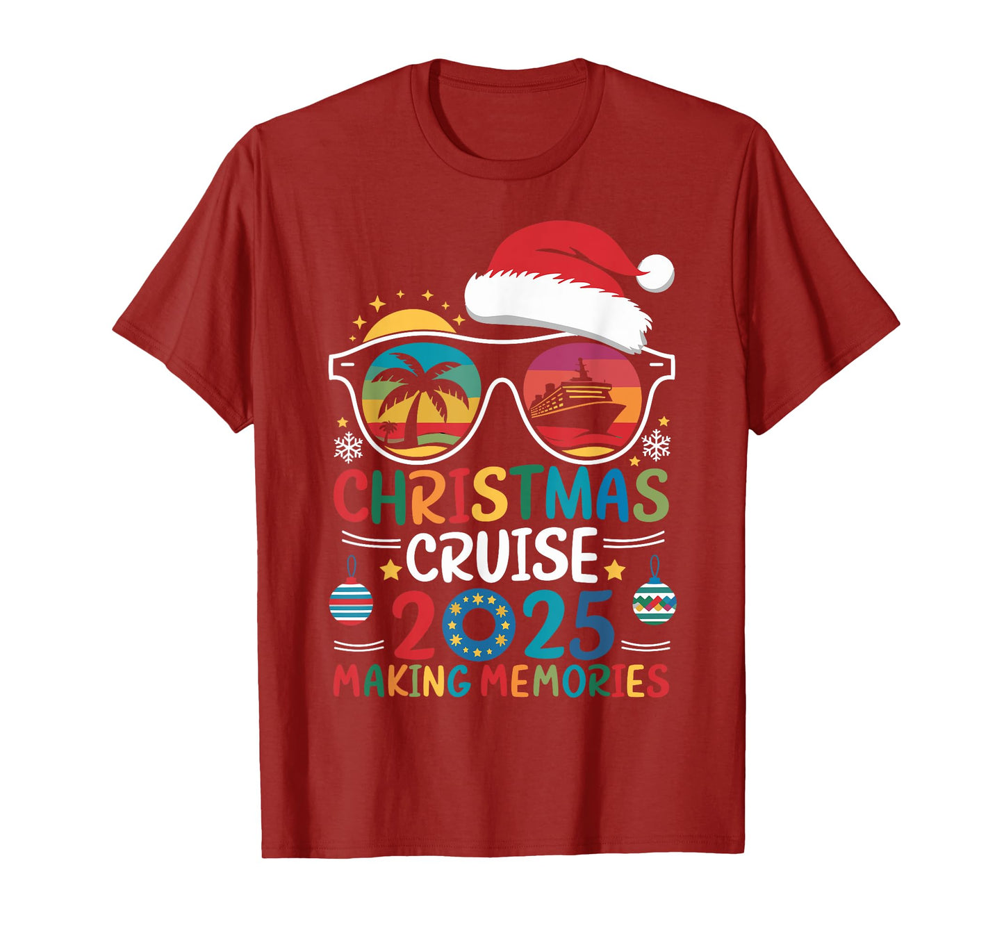 Christmas Cruise 2025 Men Women Kids Family Cruise Matching T-Shirt