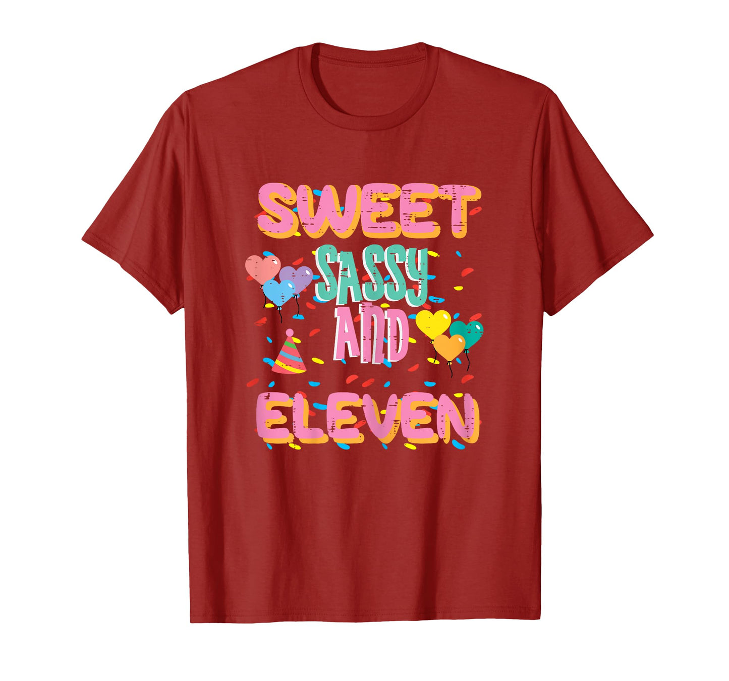 11th Birthday Sweet Sassy Eleven 11 Year Old Bday Girls Kids T-Shirt