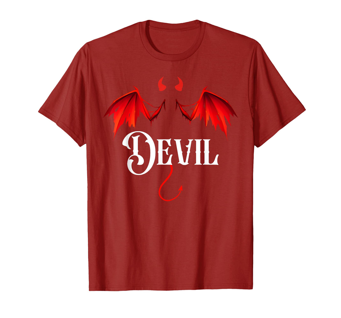 Halloween Devil Matching Couple Vintage Spooky Costume T-Shirt