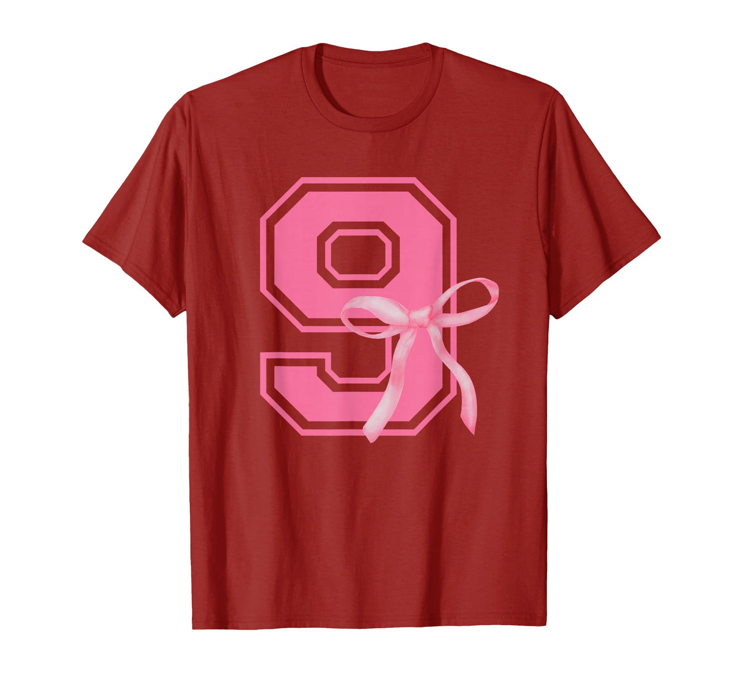 Birthday Party Coquette Bow 9 Year Old 9th Birthday Girl T-Shirt