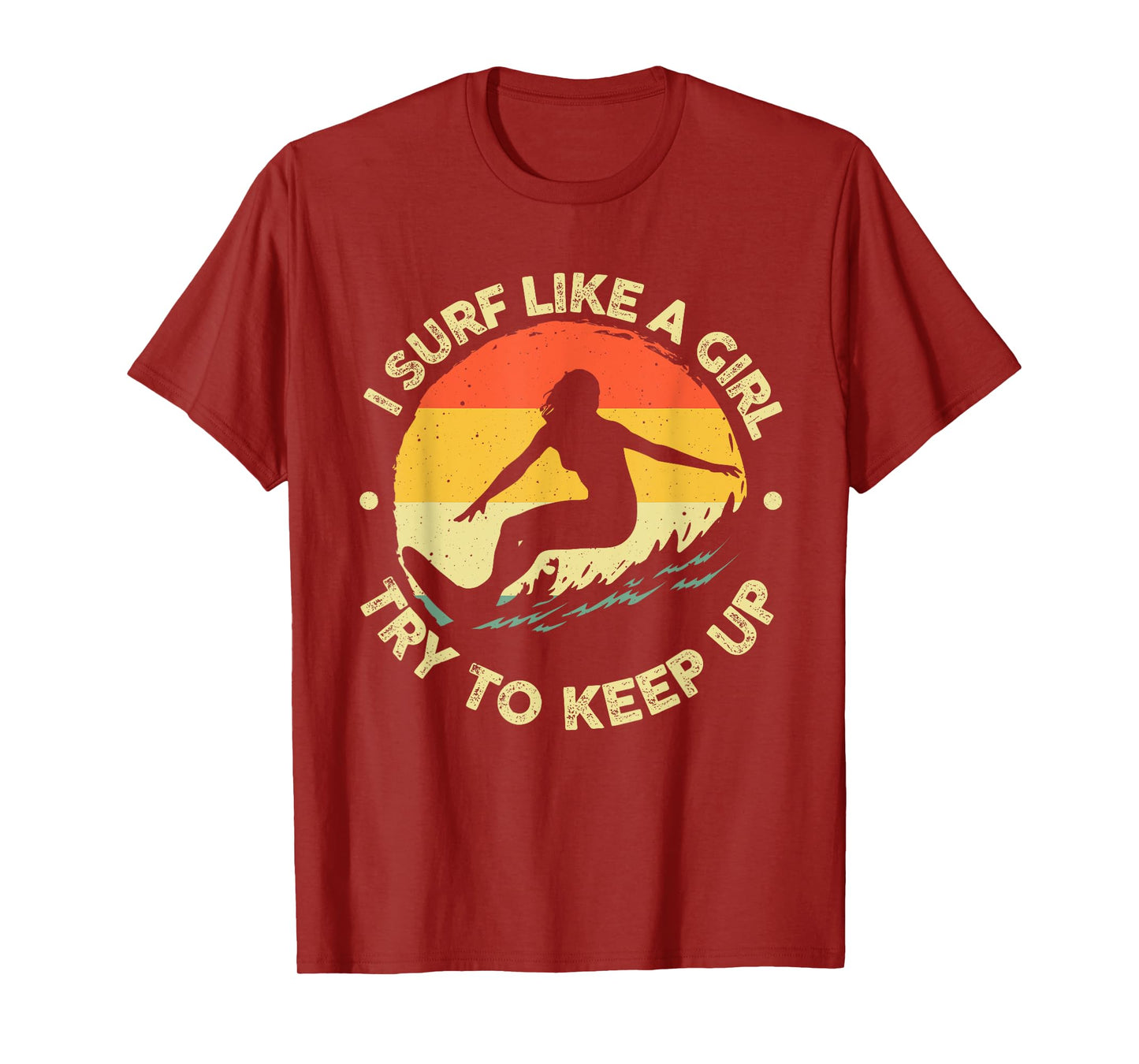 Best Surfing Art for Girls Women Beach Surfer Surfing Lover T-Shirt