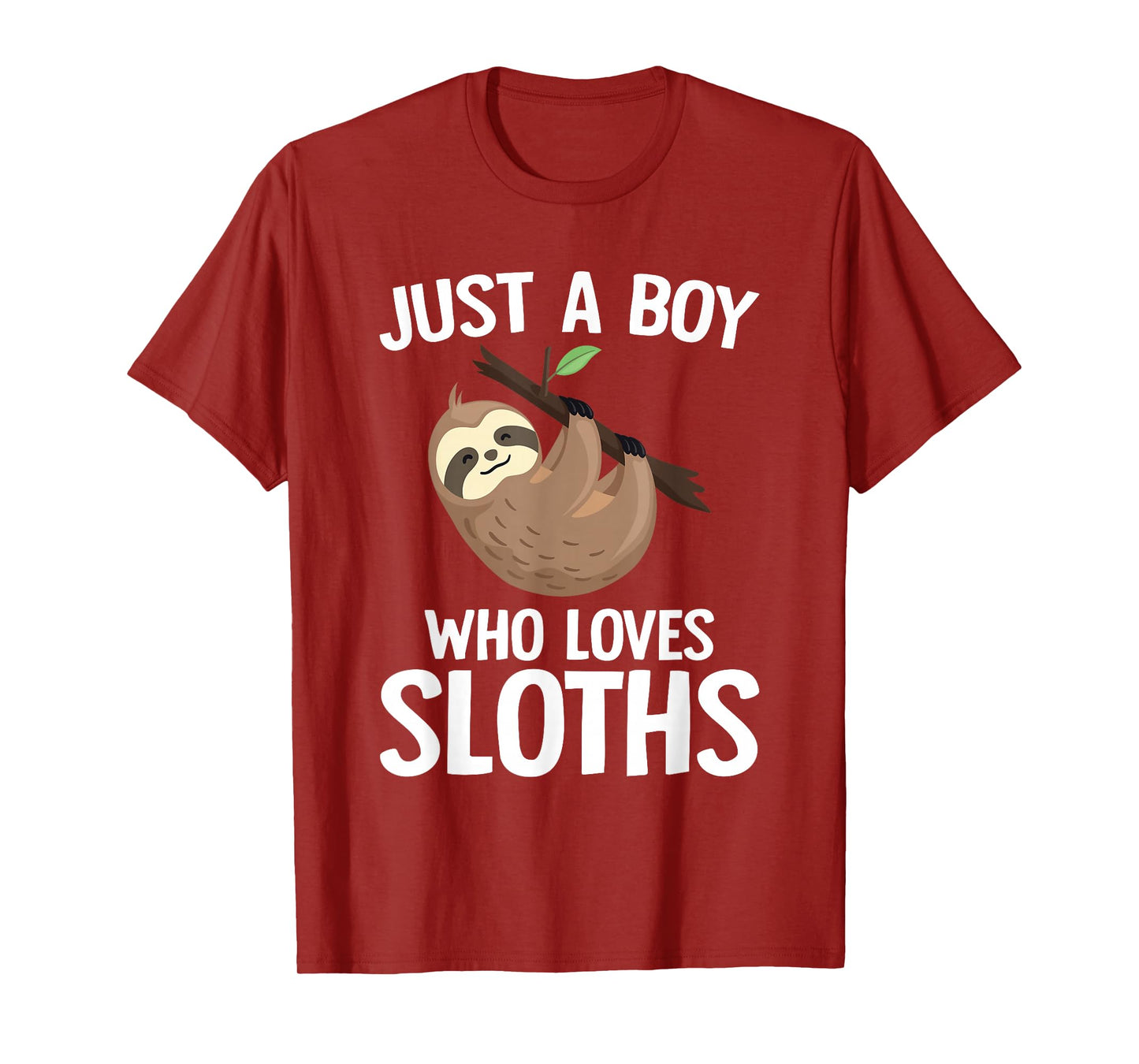 Just A Boy Who Loves Sloths Boys Toddler Sloth Lover T-Shirt