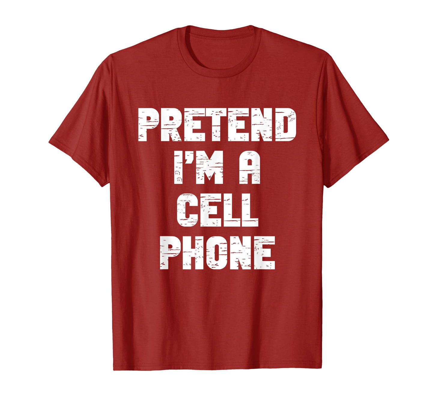 Halloween Pretend I'm A Cell-Phone Costume Lazy Cellphone T-Shirt