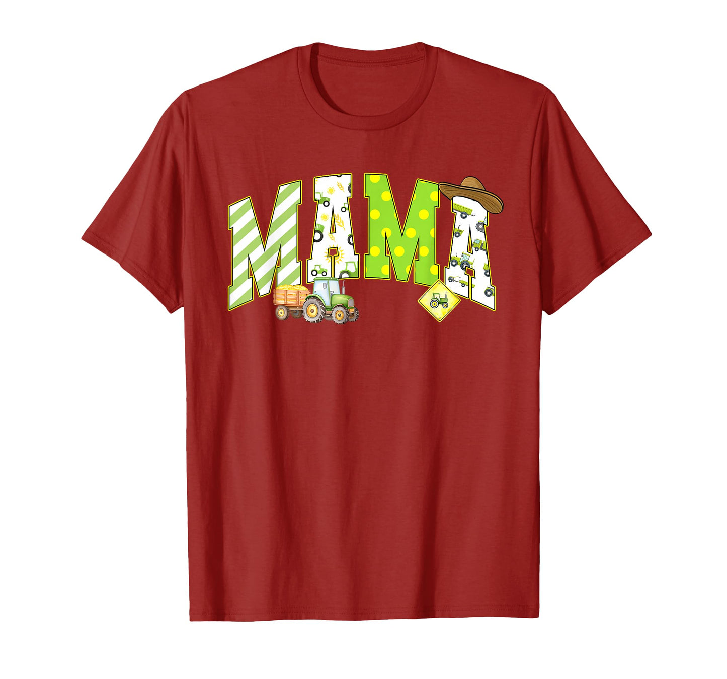 Mama of The Birthday Boy Tractors Farm Trucks Family Party T-Shirt