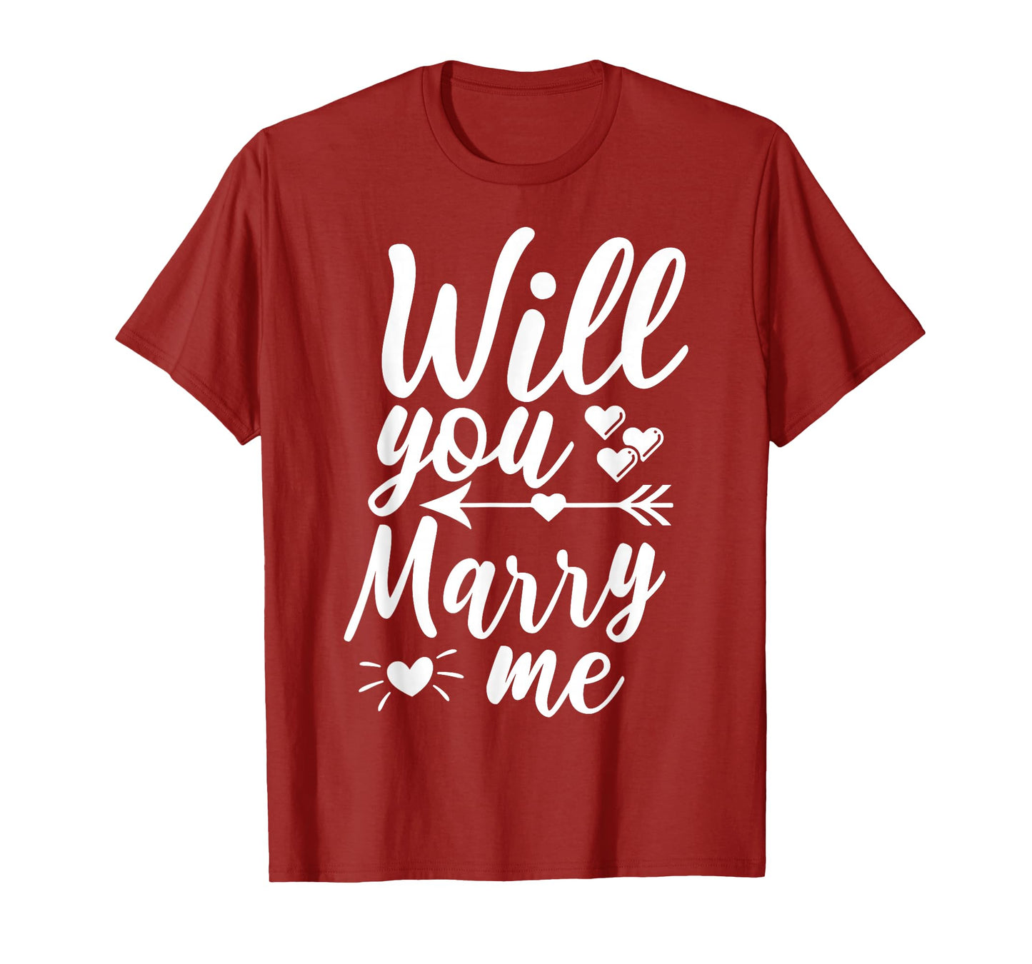 Will You Marry Me Arrow Heart Engagement Newlyweds Matching T-Shirt