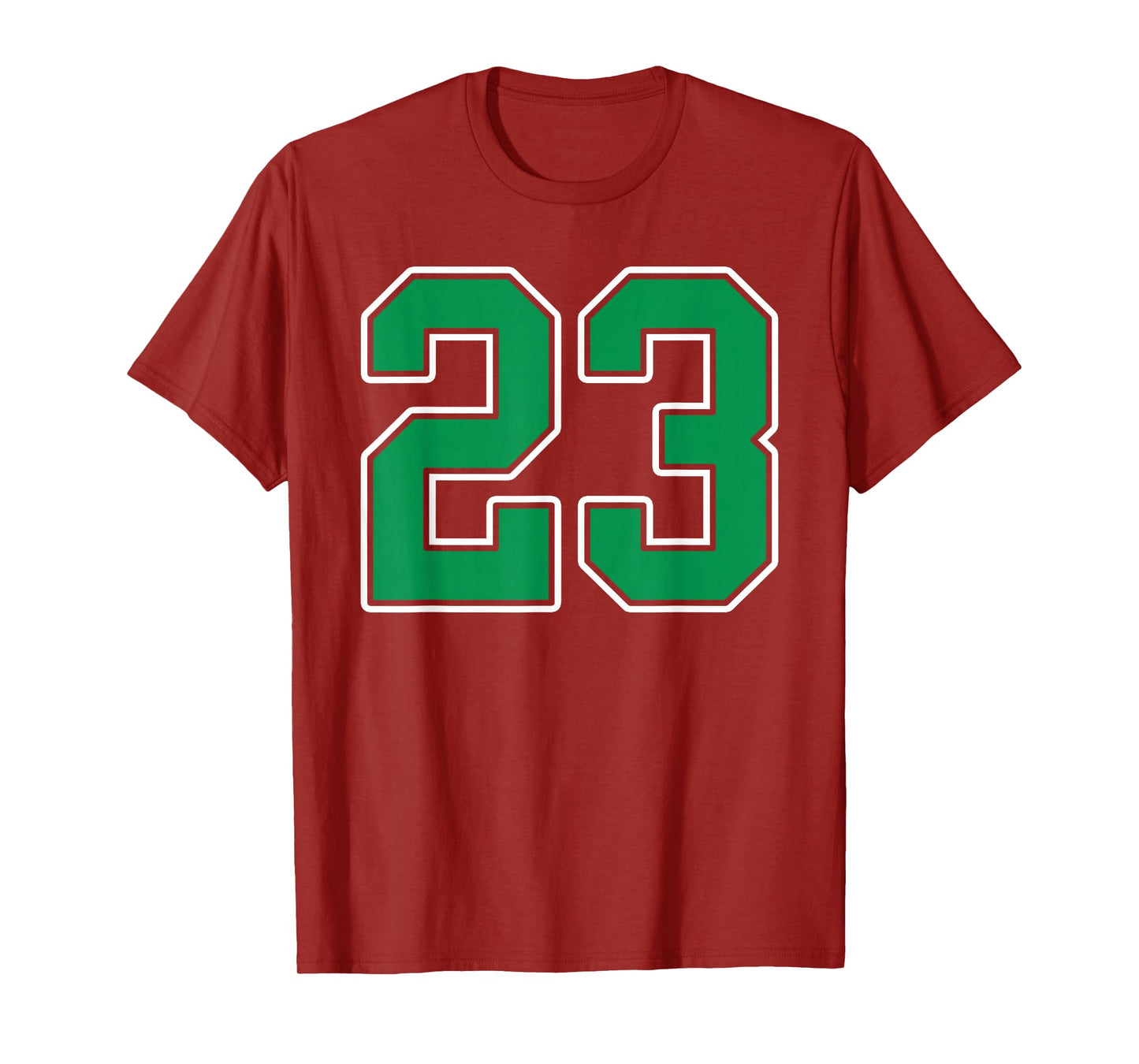 Kelly Green White Number 23 Jersey Player Uniform #23 T-Shirt