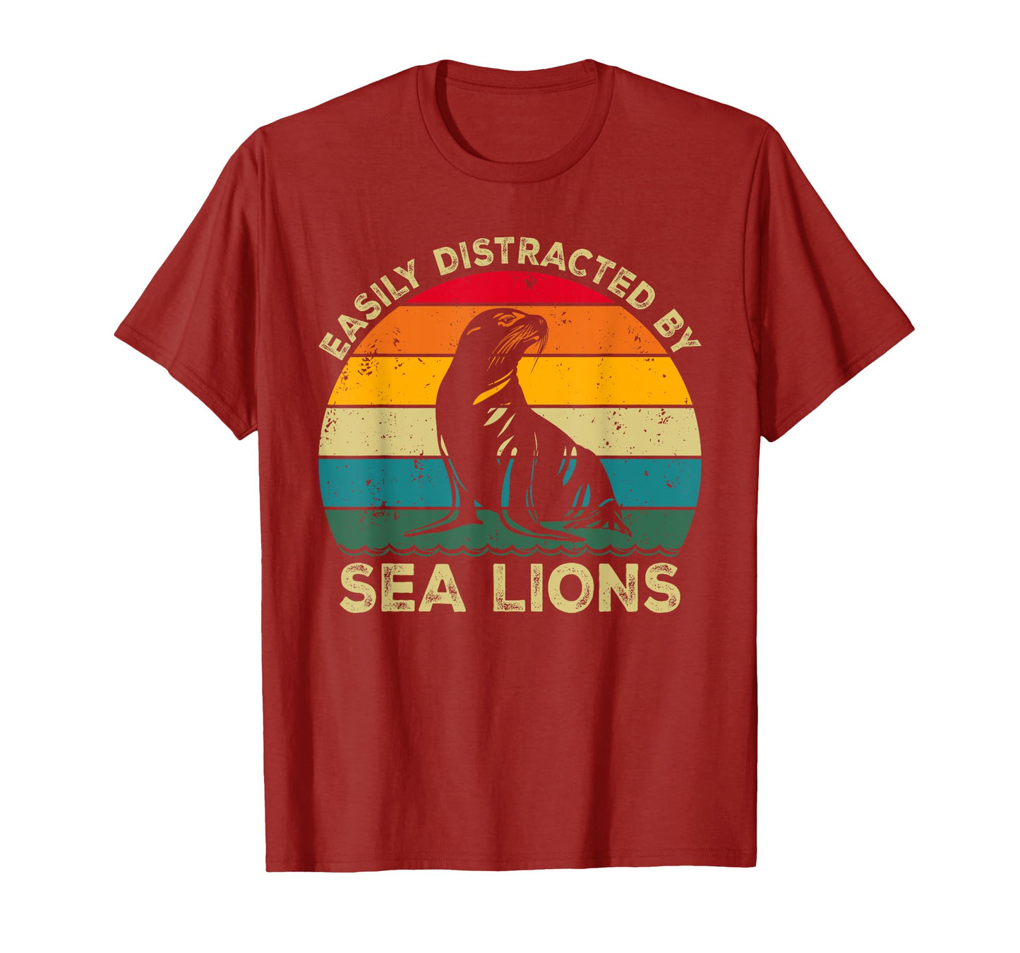 Easily Distracted By Sea Lions, Funny Cute Sea Lion Lovers T-Shirt