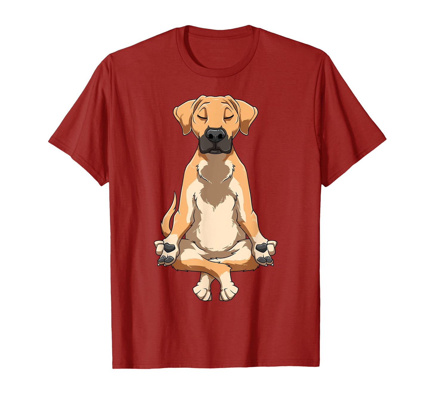 Black Mouth Cur Dog Yoga Funny Meditating Cur Dog Yoga T-Shirt