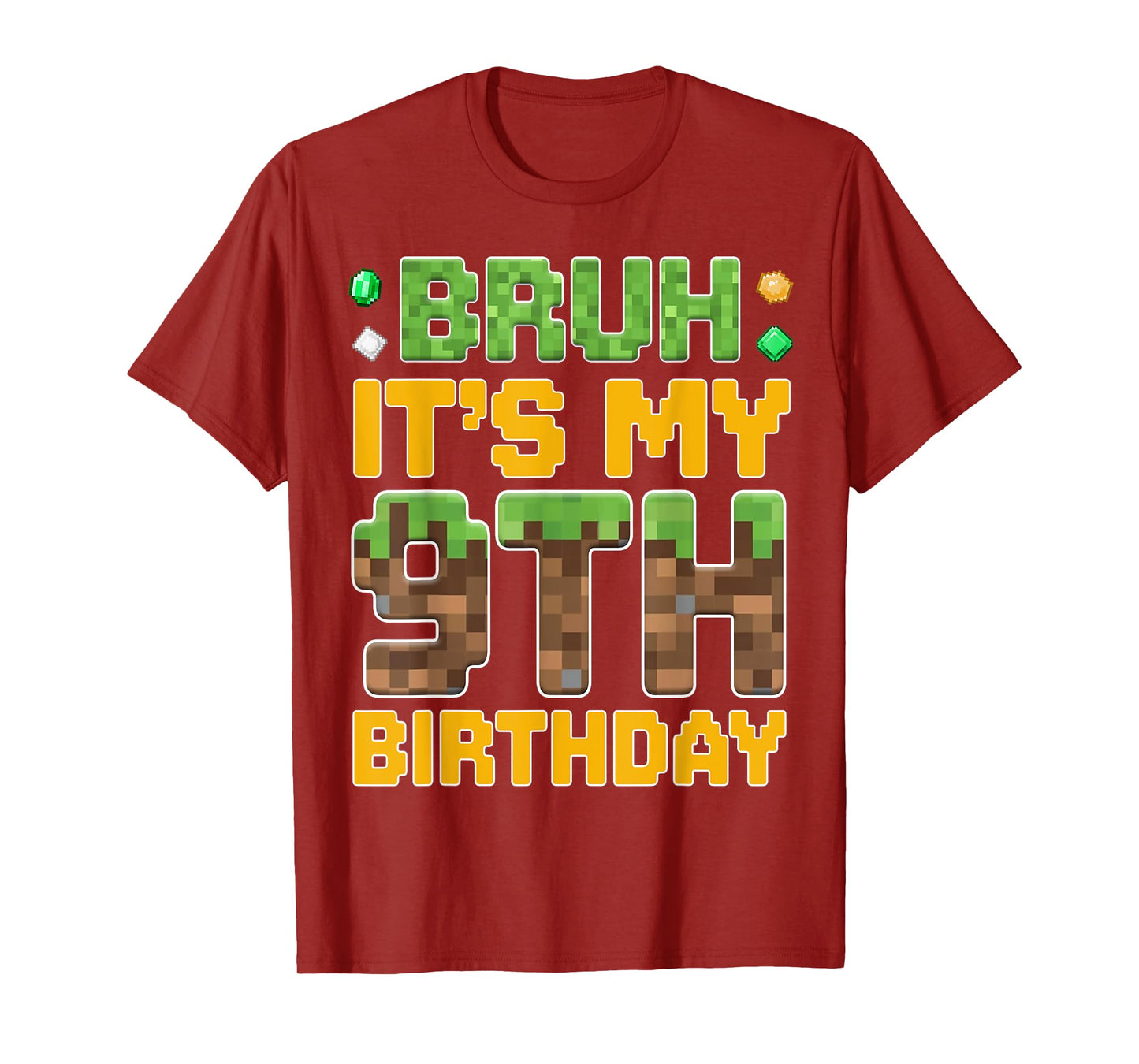 Birthday Boy Shirt It's My 9th Birthday Video Game Pixel T-Shirt