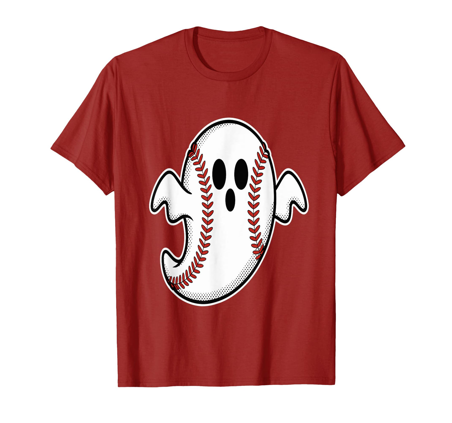 Ghost Baseball Halloween Baseball Player Costume T-Shirt