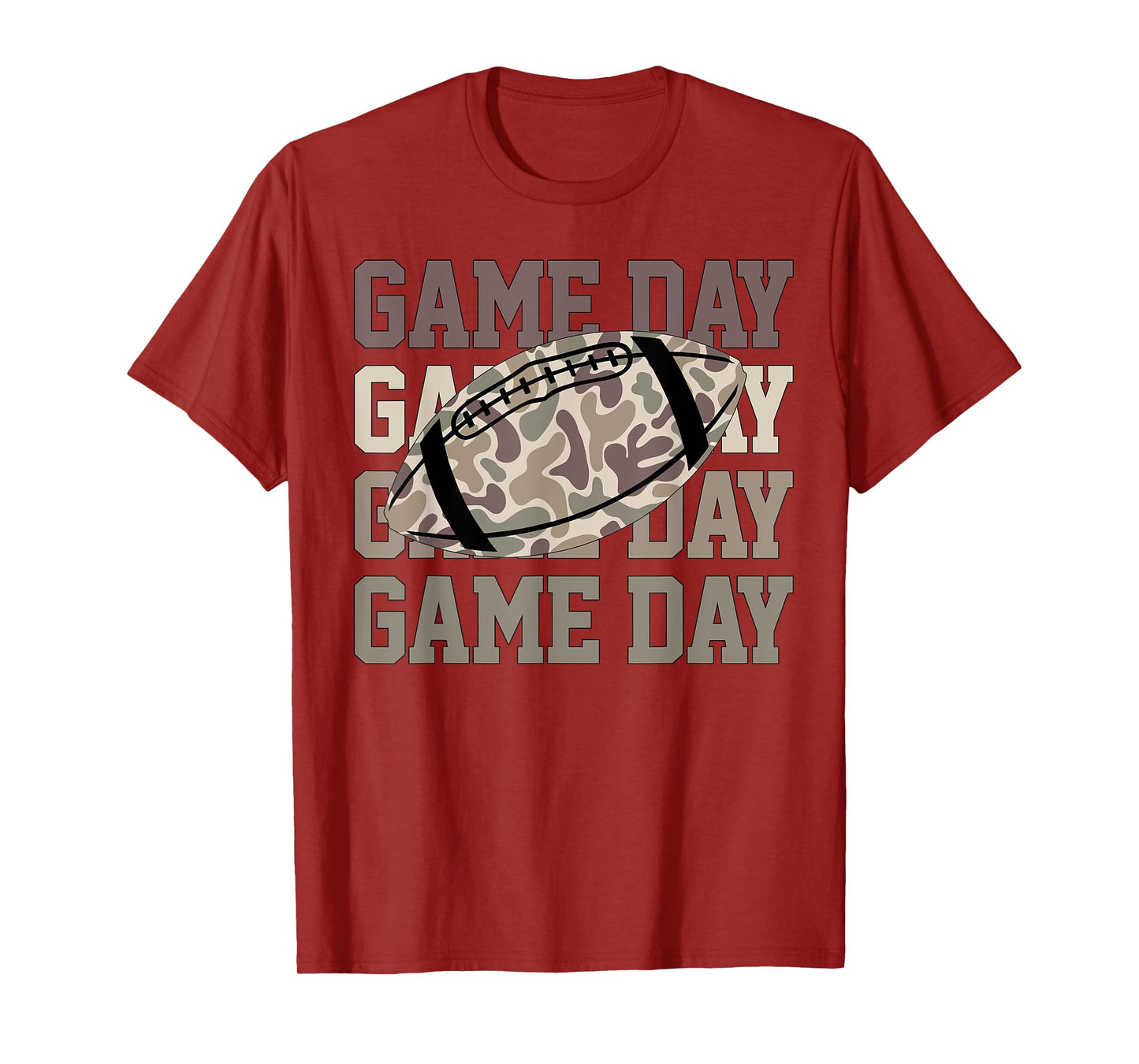 Touchdown American Football Game Day Thanksgiving Camo Funny T-Shirt