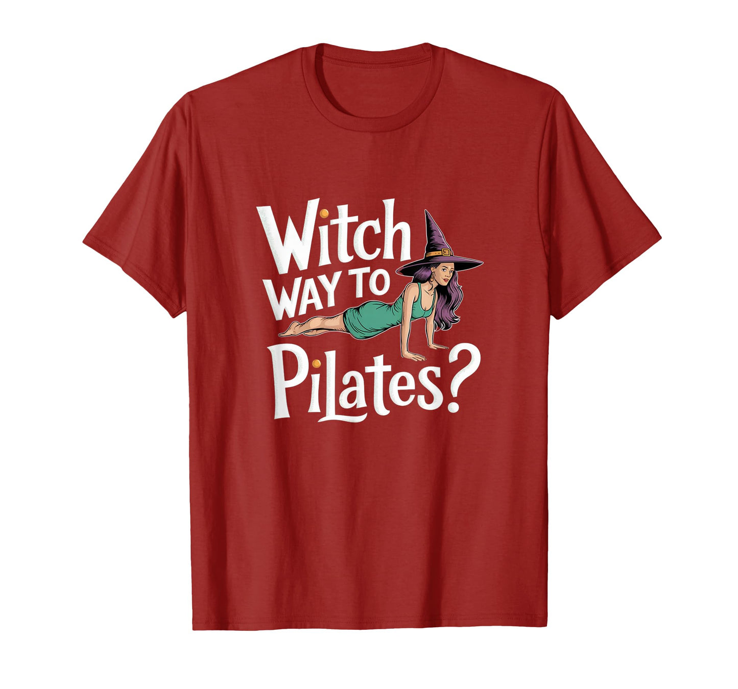 Witch Way to Pilates Funny Halloween Pilates Yoga Reformer T-Shirt