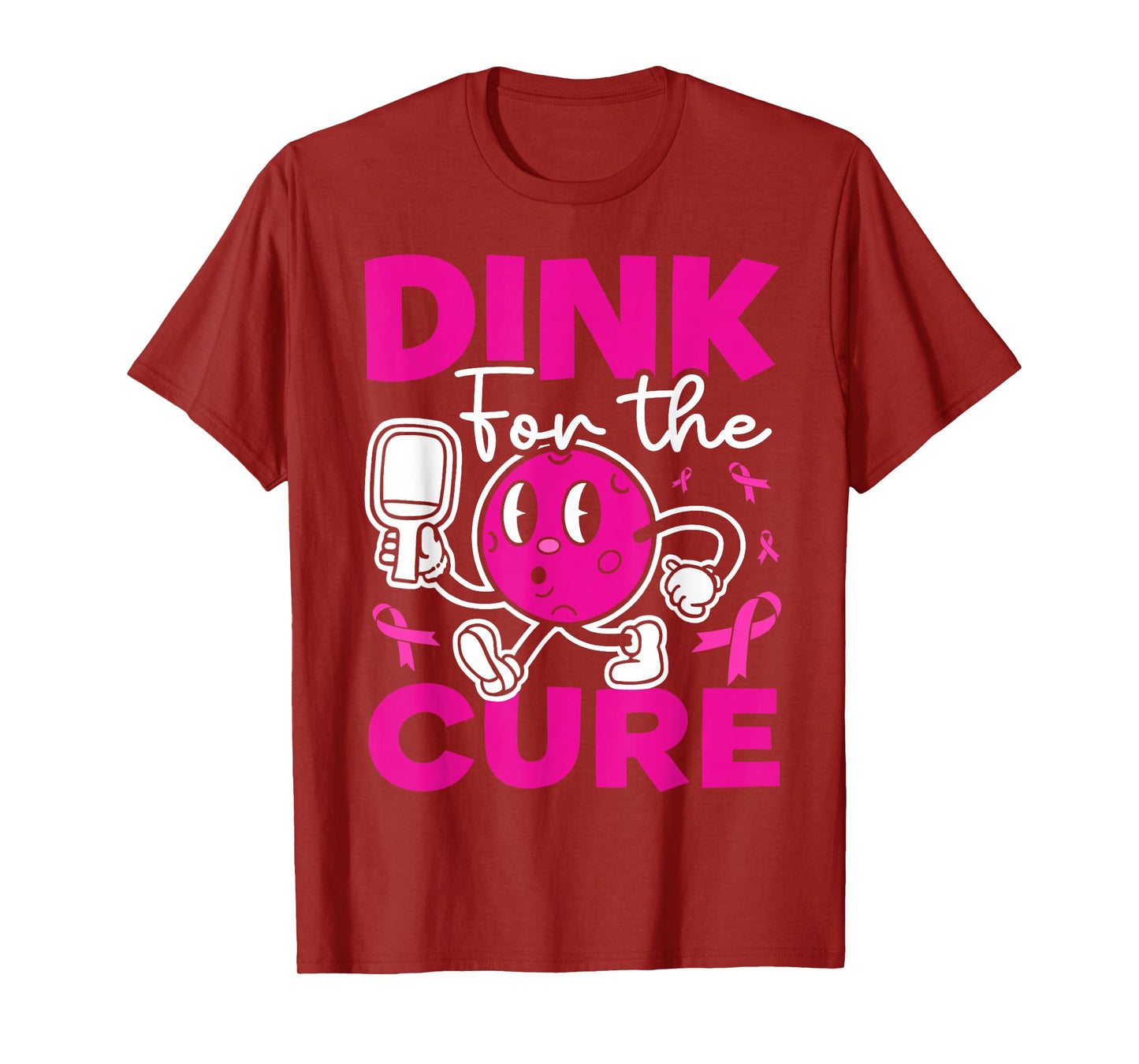 Pickleball Breast Cancer Awareness Pink Dink for The Cure T-Shirt